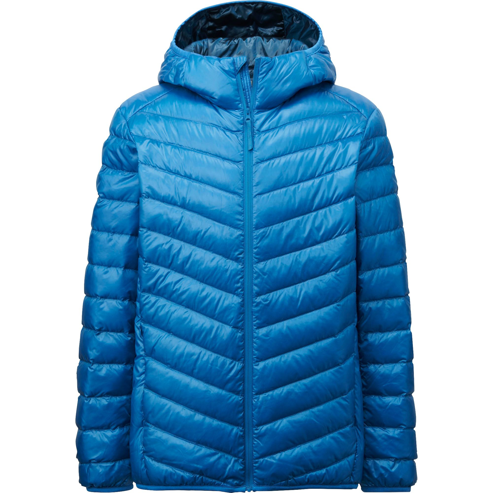 Uniqlo Men Ultra Light Down Hooded Jacket in Blue for Men | Lyst