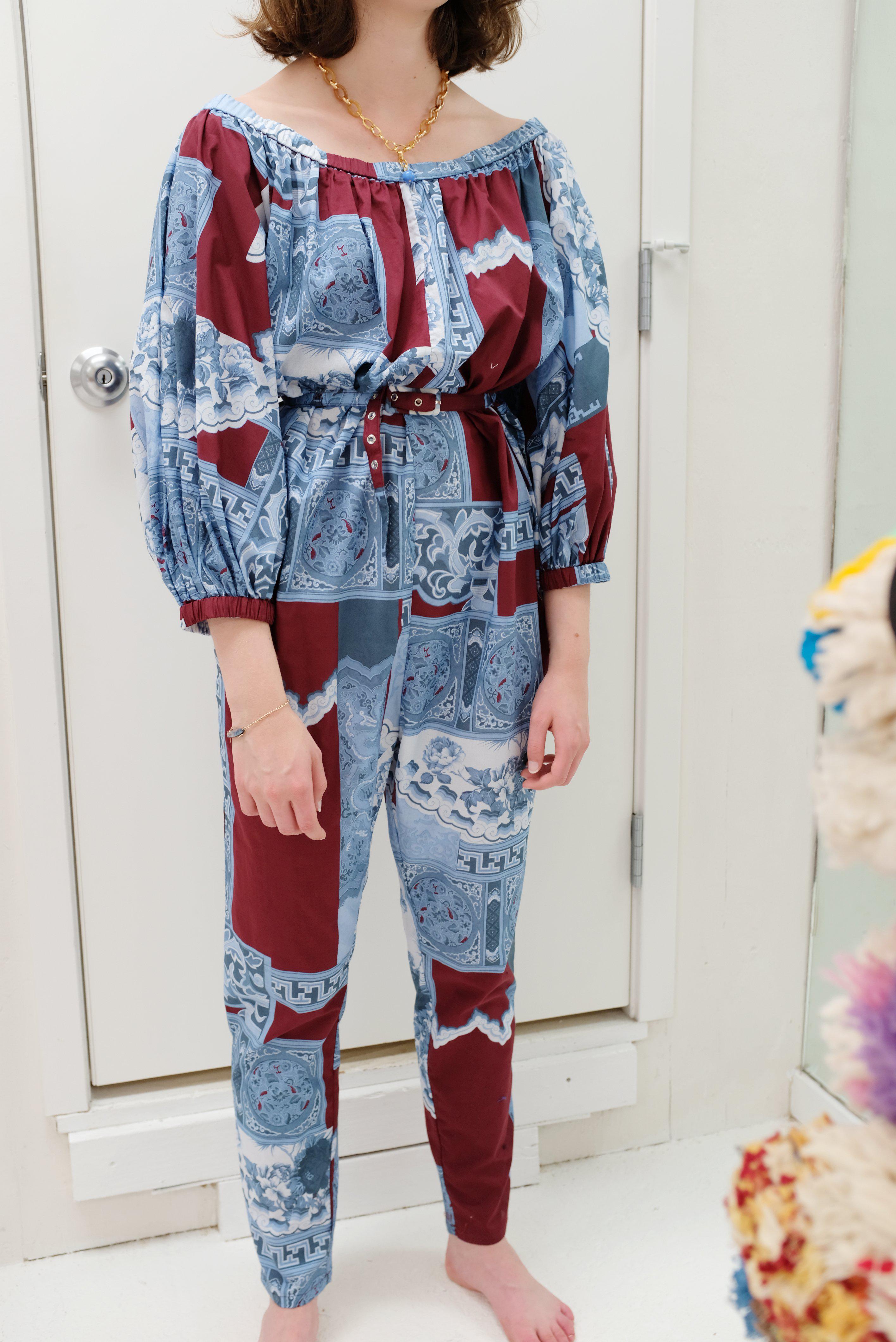 Rachel Comey Cotton Solin Jumpsuit Bordeaux in Blue - Save 30% - Lyst