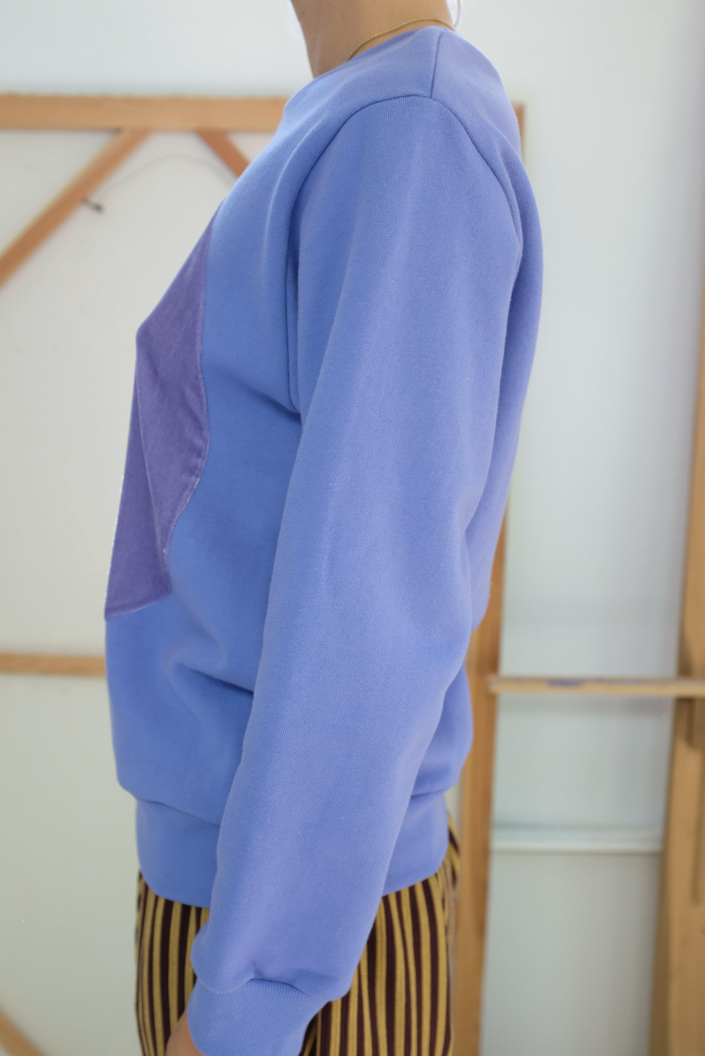 periwinkle blue sweatshirt