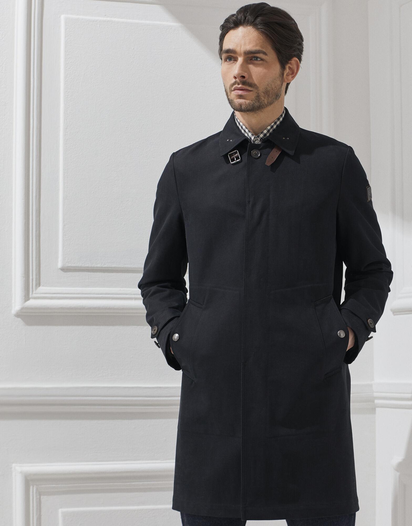 Belstaff Cotton Oldfield Coat in Black for Men | Lyst