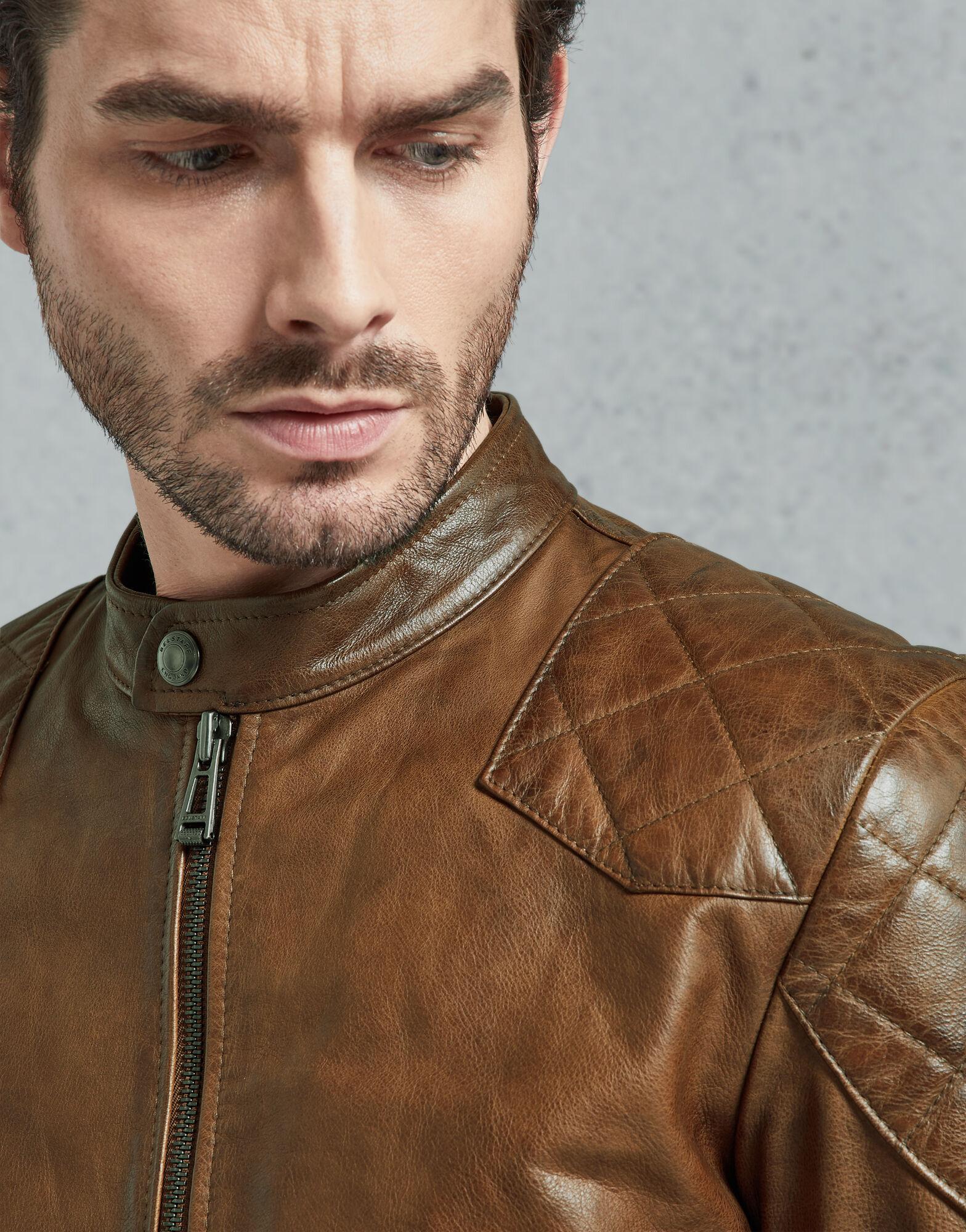Belstaff Outlaw Leather Jacket in Cognac (Brown) for Men - Lyst