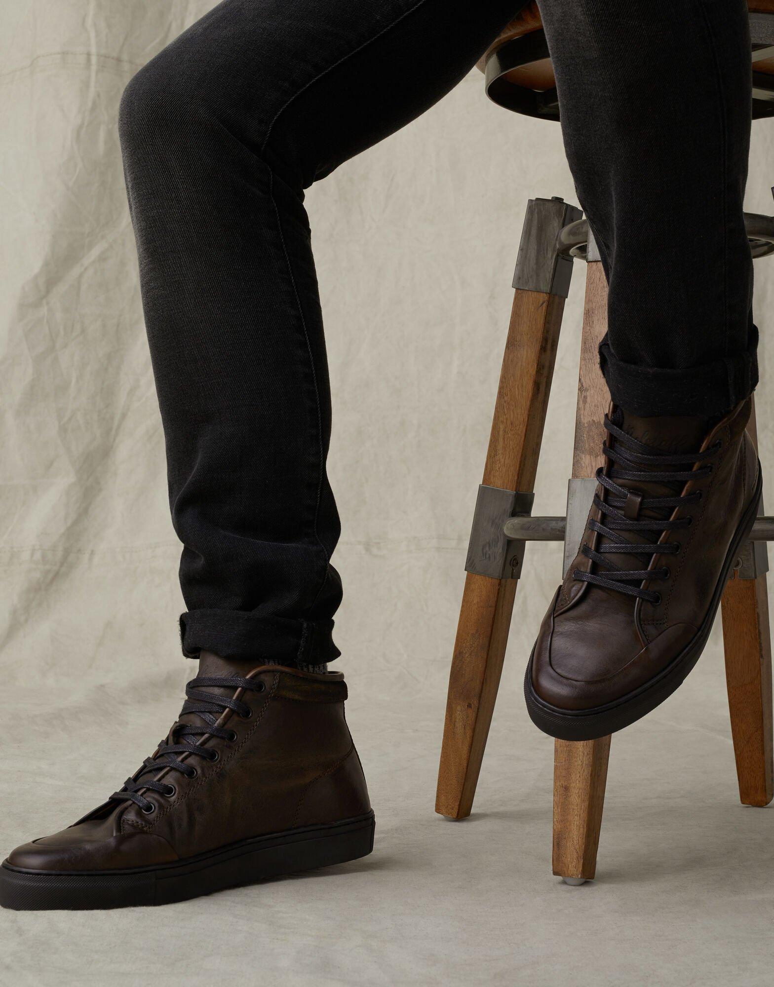 Belstaff Rally High Top in Green for Men | Lyst