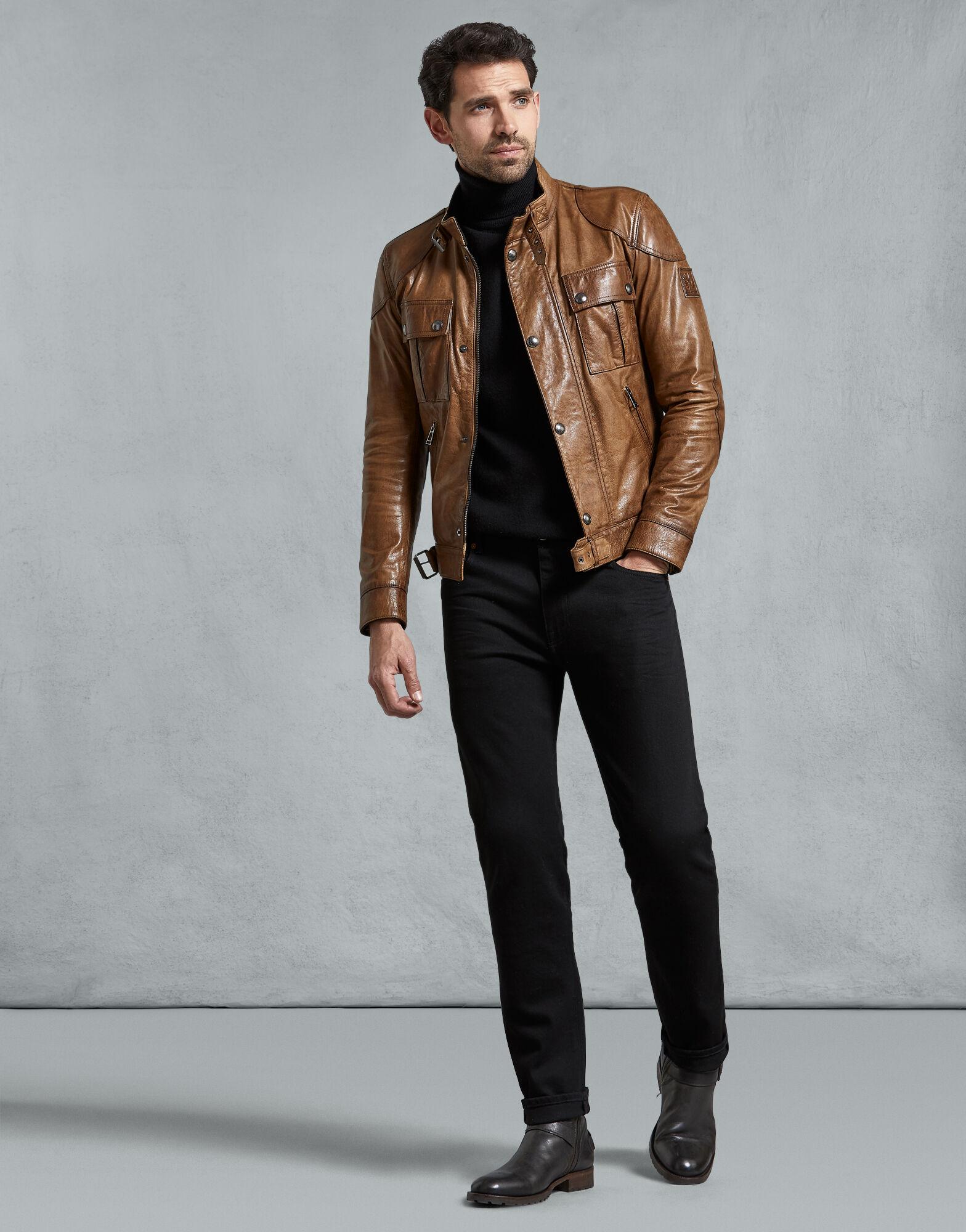 Belstaff Gangster Leather Jacket in Tan (Brown) for Men - Lyst