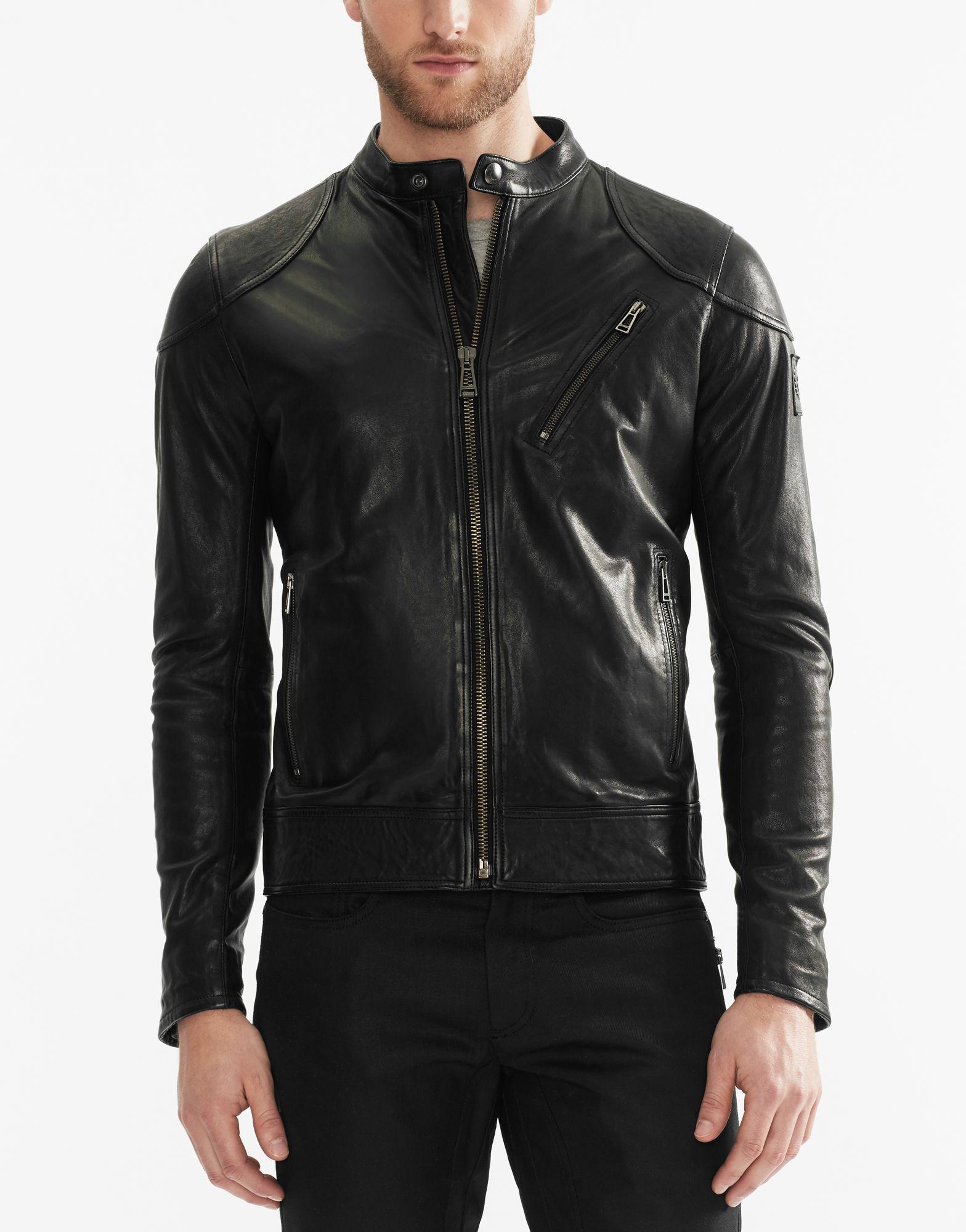 Belstaff Leather Maxford Blouson Jacket in Black for Men - Lyst
