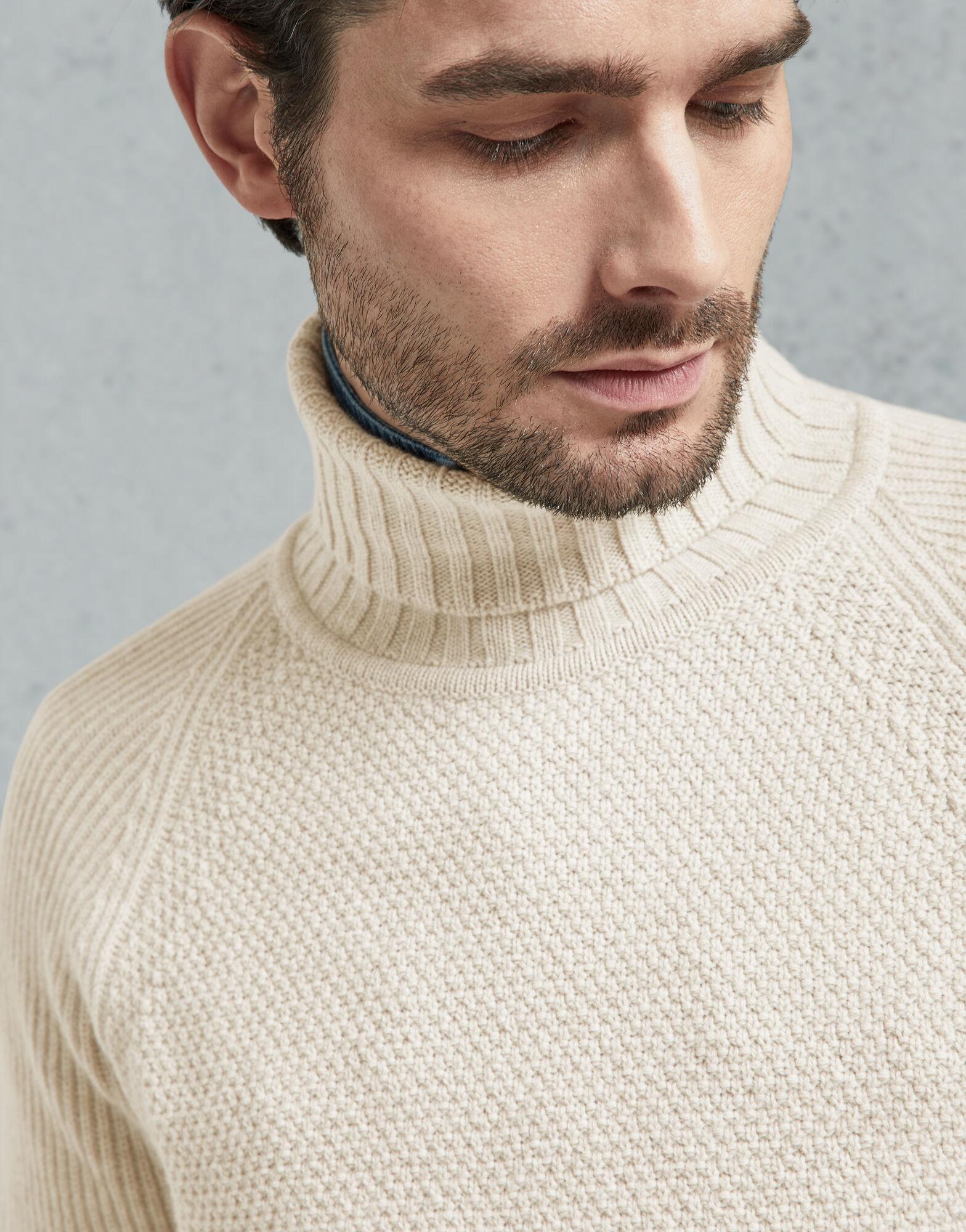 Belstaff Wool Marine Roll Neck in Oatmeal (Natural) for Men - Lyst