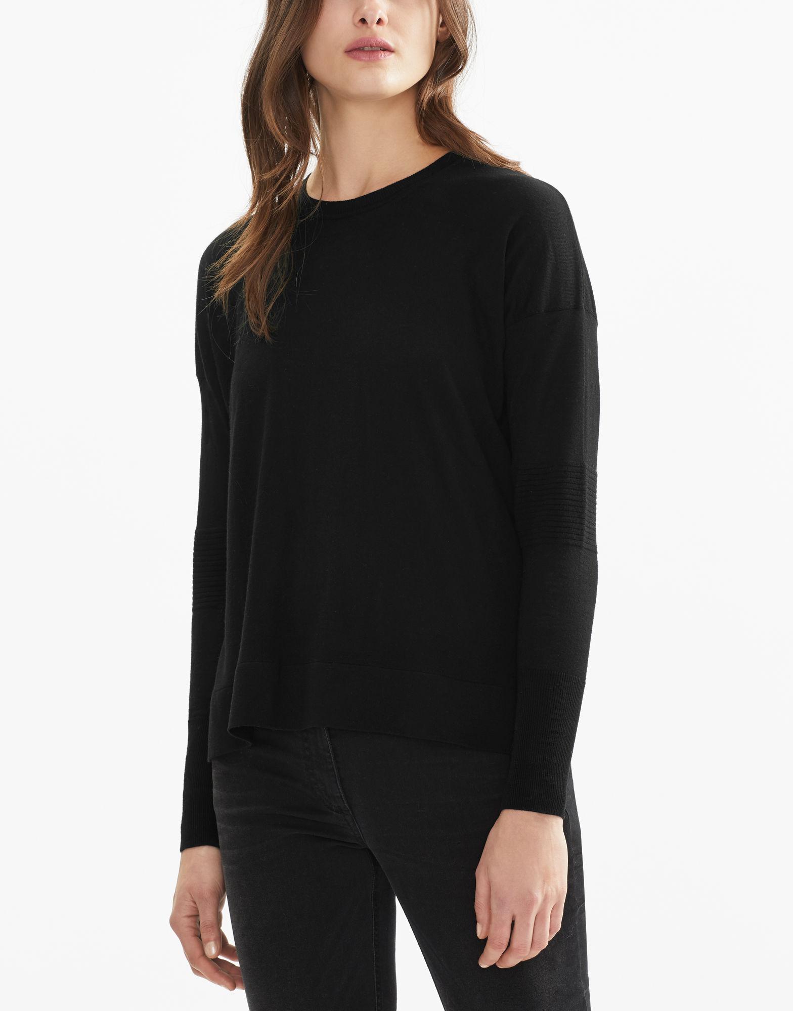 Belstaff Wool Sarah Crew Neck Jumper in Black - Lyst