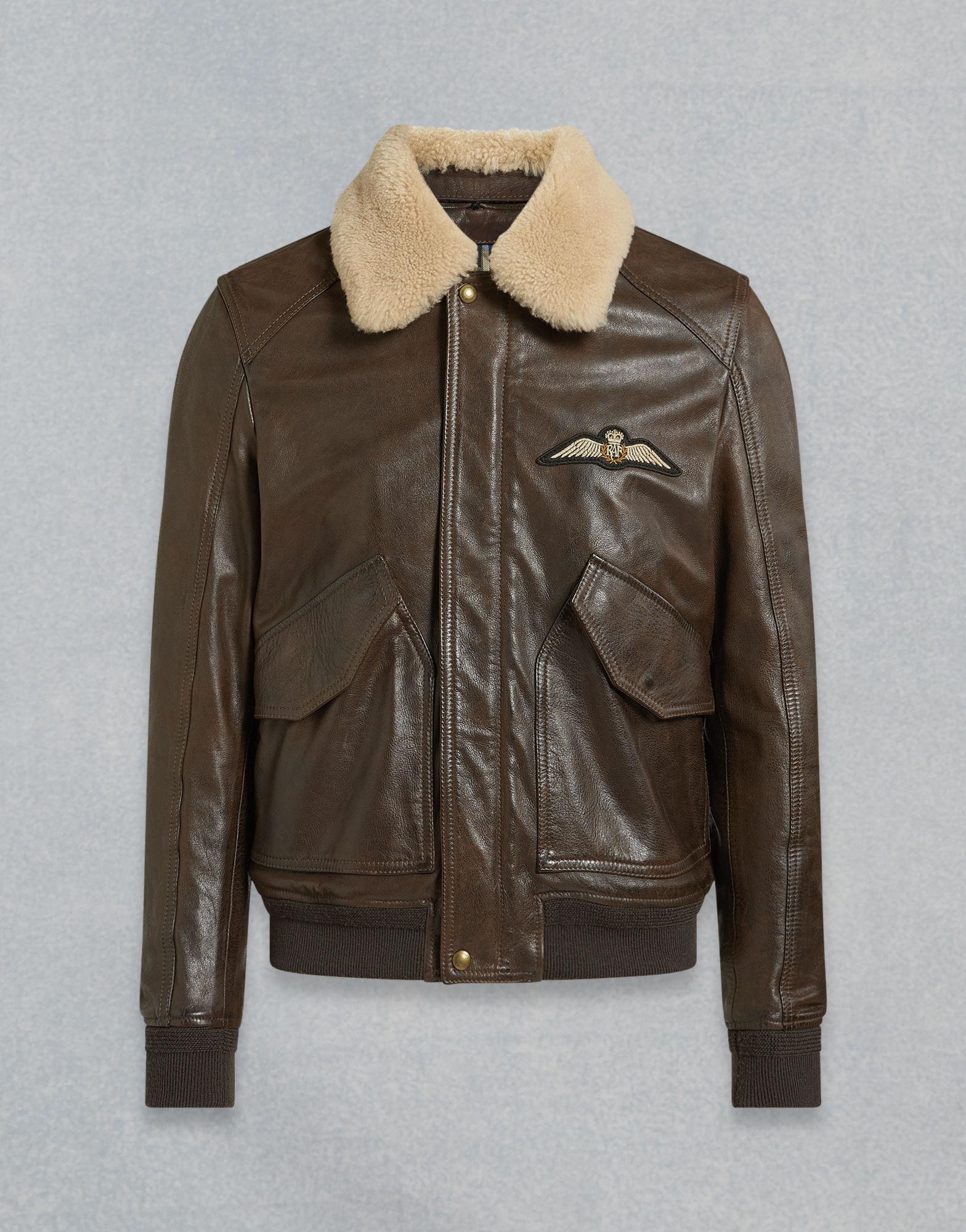 Belstaff Leather Arne Raf Aviator Jacket in Black Brown (Brown) for Men ...