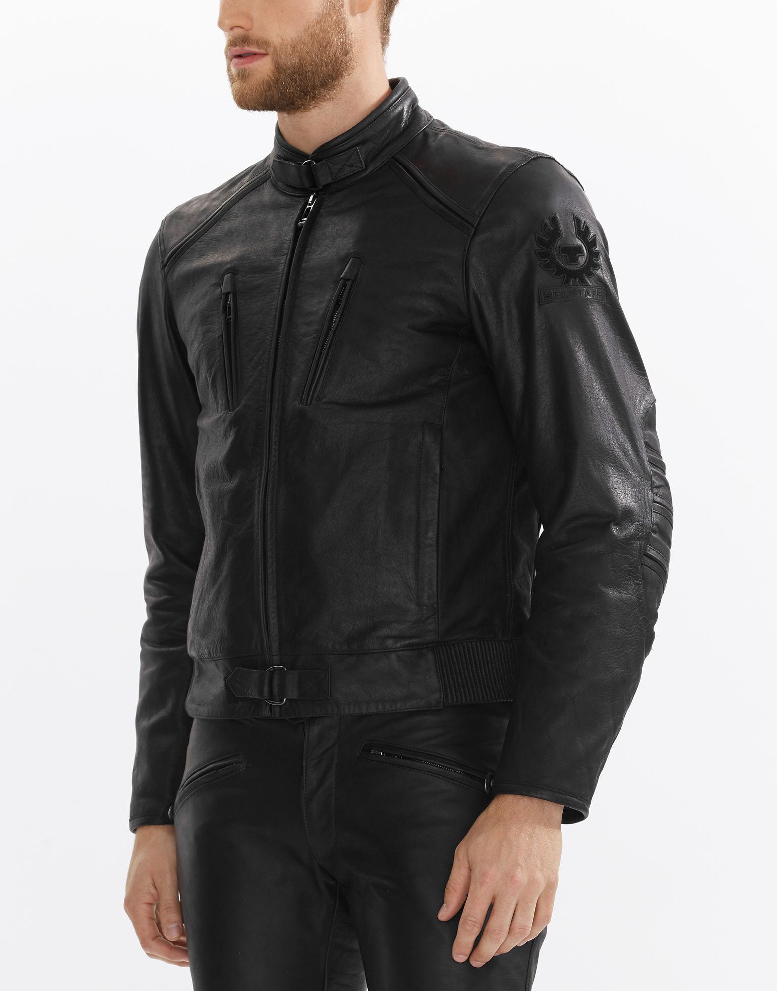 Belstaff Leather Lavant Blouson in Black for Men - Lyst