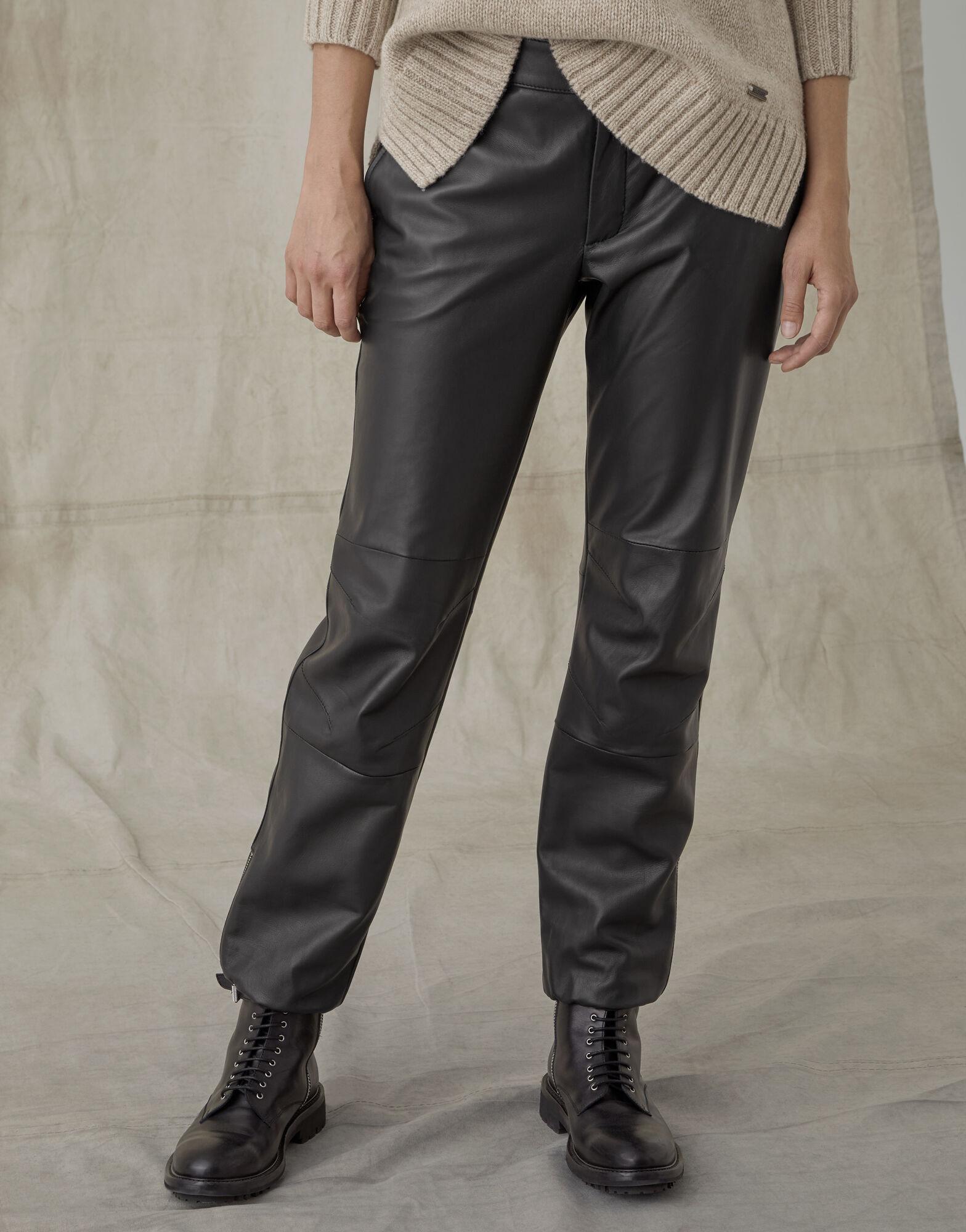 Belstaff Militaire Leather Trousers in Black - Lyst
