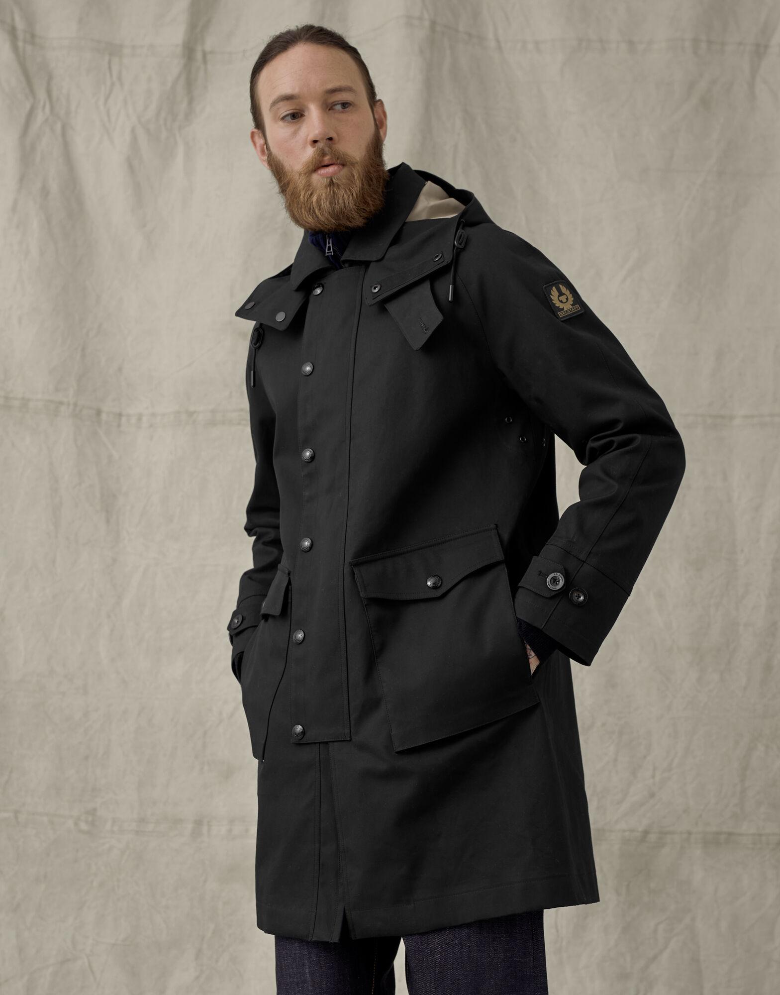 Belstaff Corduroy Pioneer Coat in Black 