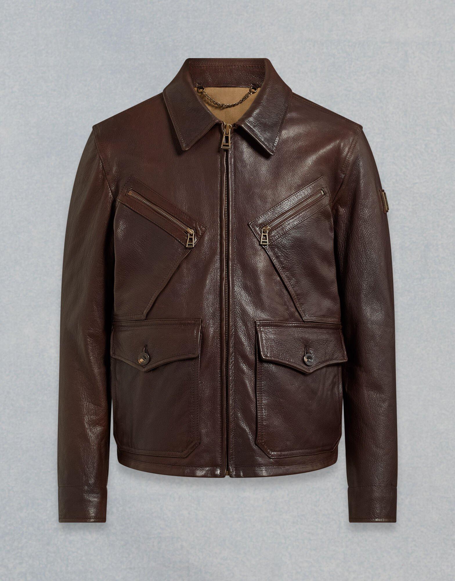 Belstaff Conner Leather Jacket in Walnut (Brown) for Men Lyst