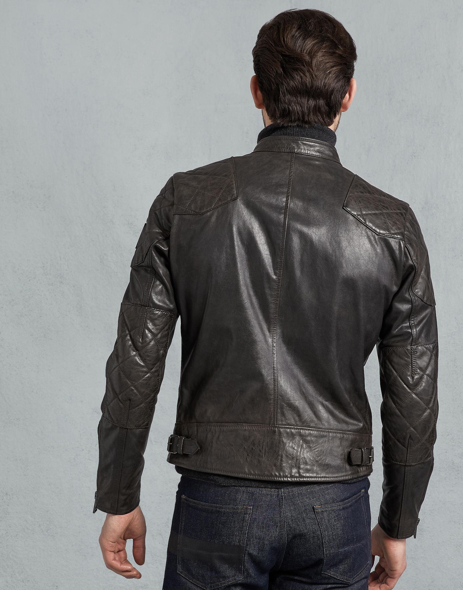 Belstaff Outlaw Leather Jacket in Black for Men - Lyst