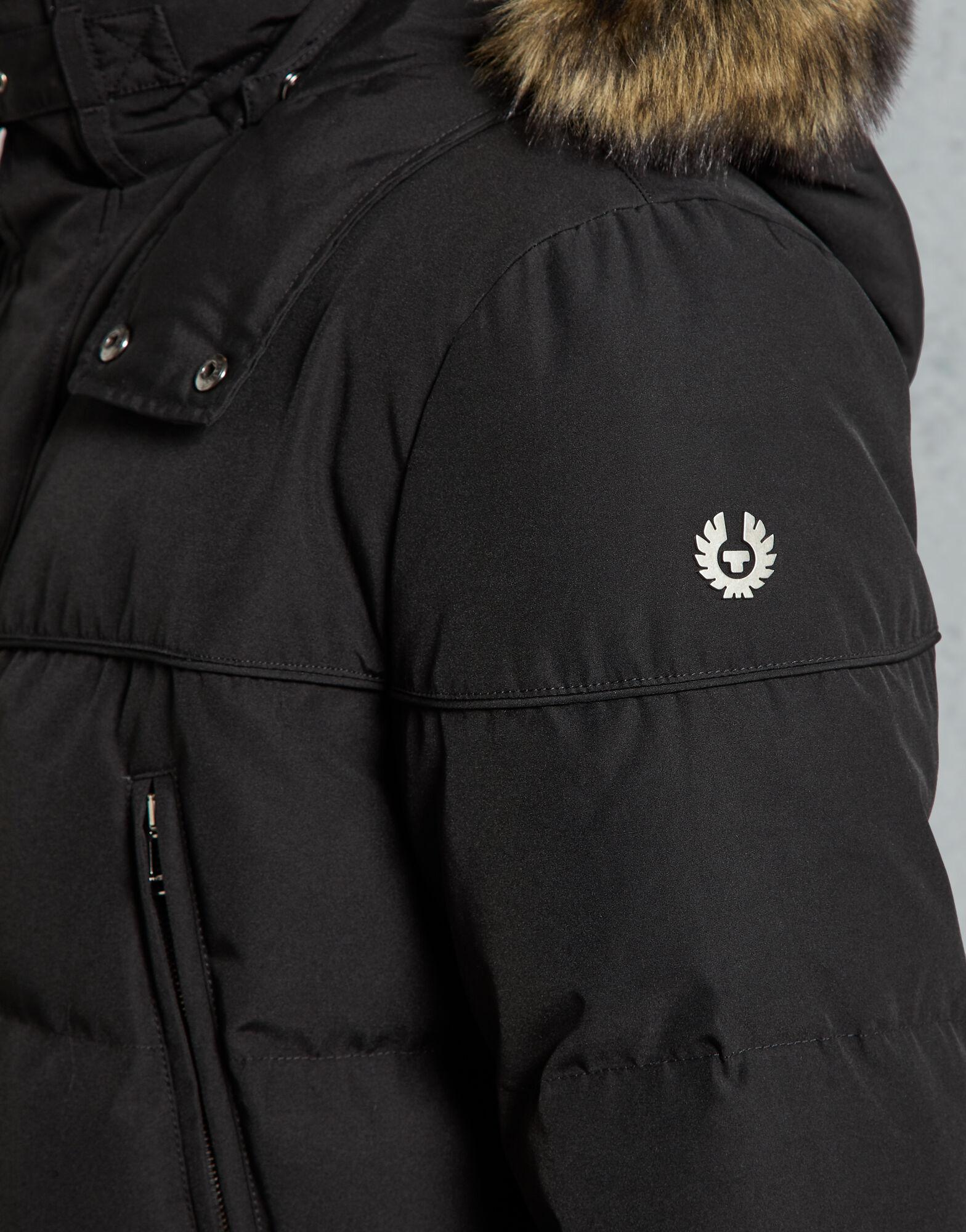 black quilted parka