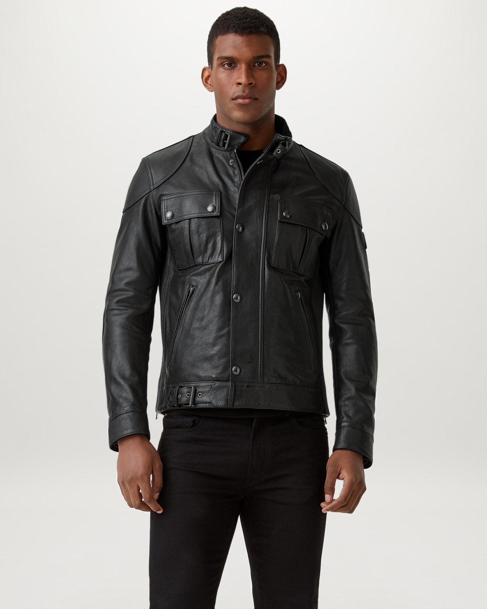 Belstaff Leather Gangster Jacket in Black for Men - Save 5% | Lyst