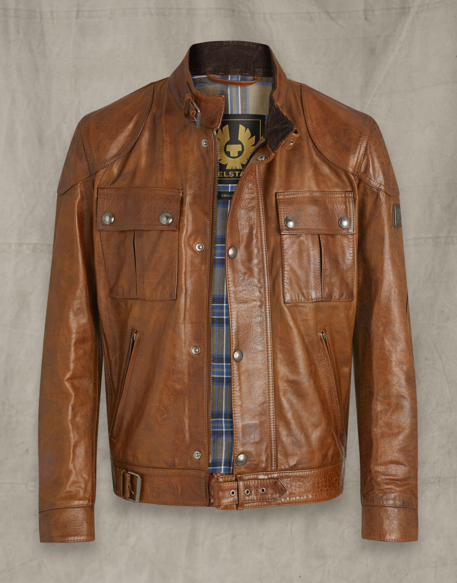Belstaff Gangster 2.0 Leather Jacket in Brown for Men | Lyst