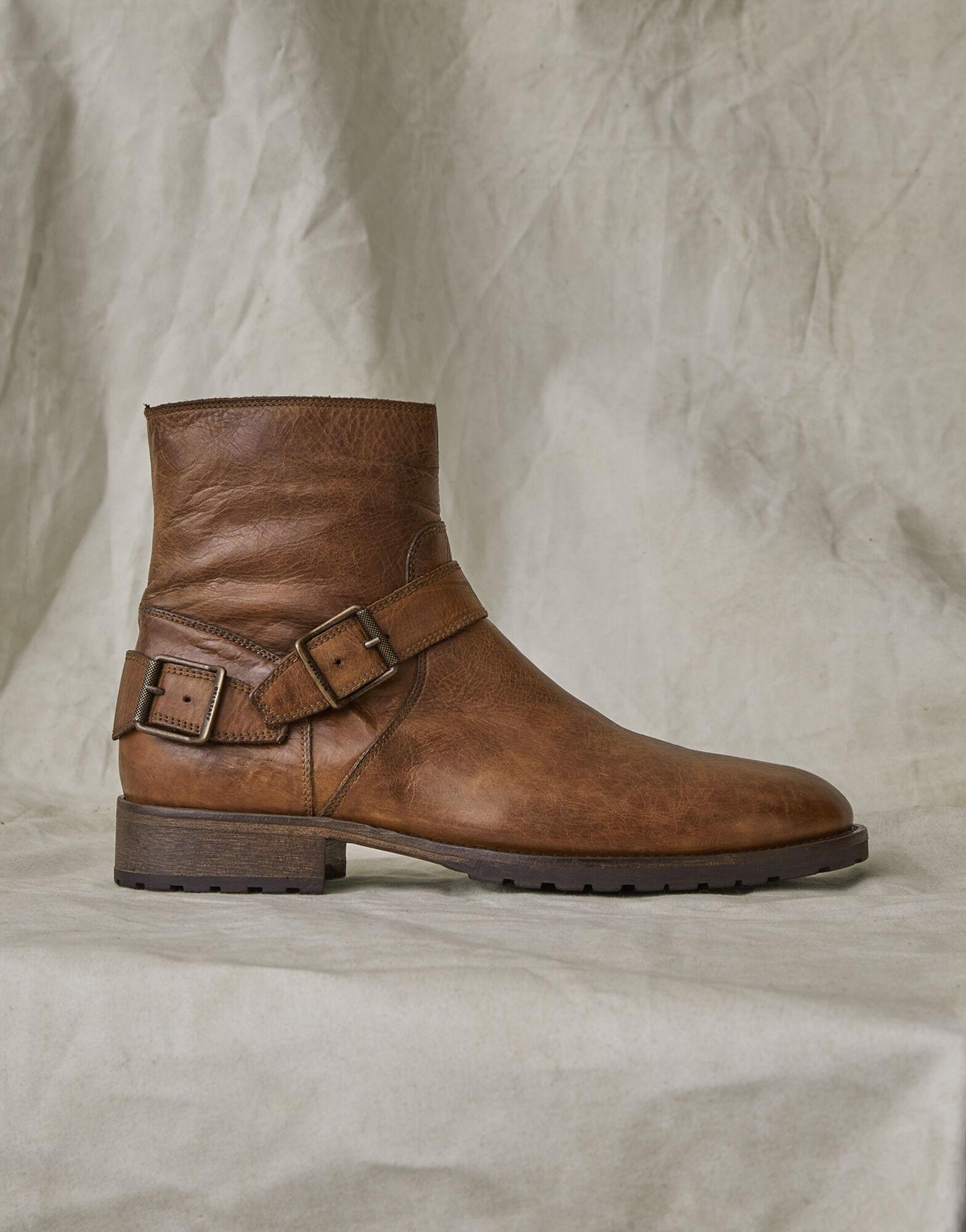 Belstaff Trialmaster Leather Boots in Brown for Men | Lyst