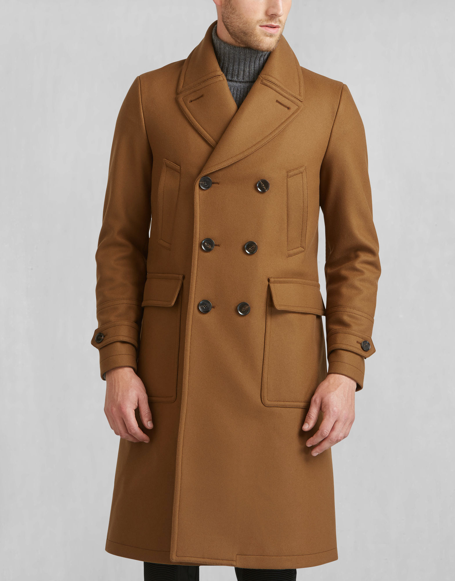 Belstaff New Milford Trench Coat In Heritage Khaki Cashmere & Wool for Men  - Lyst