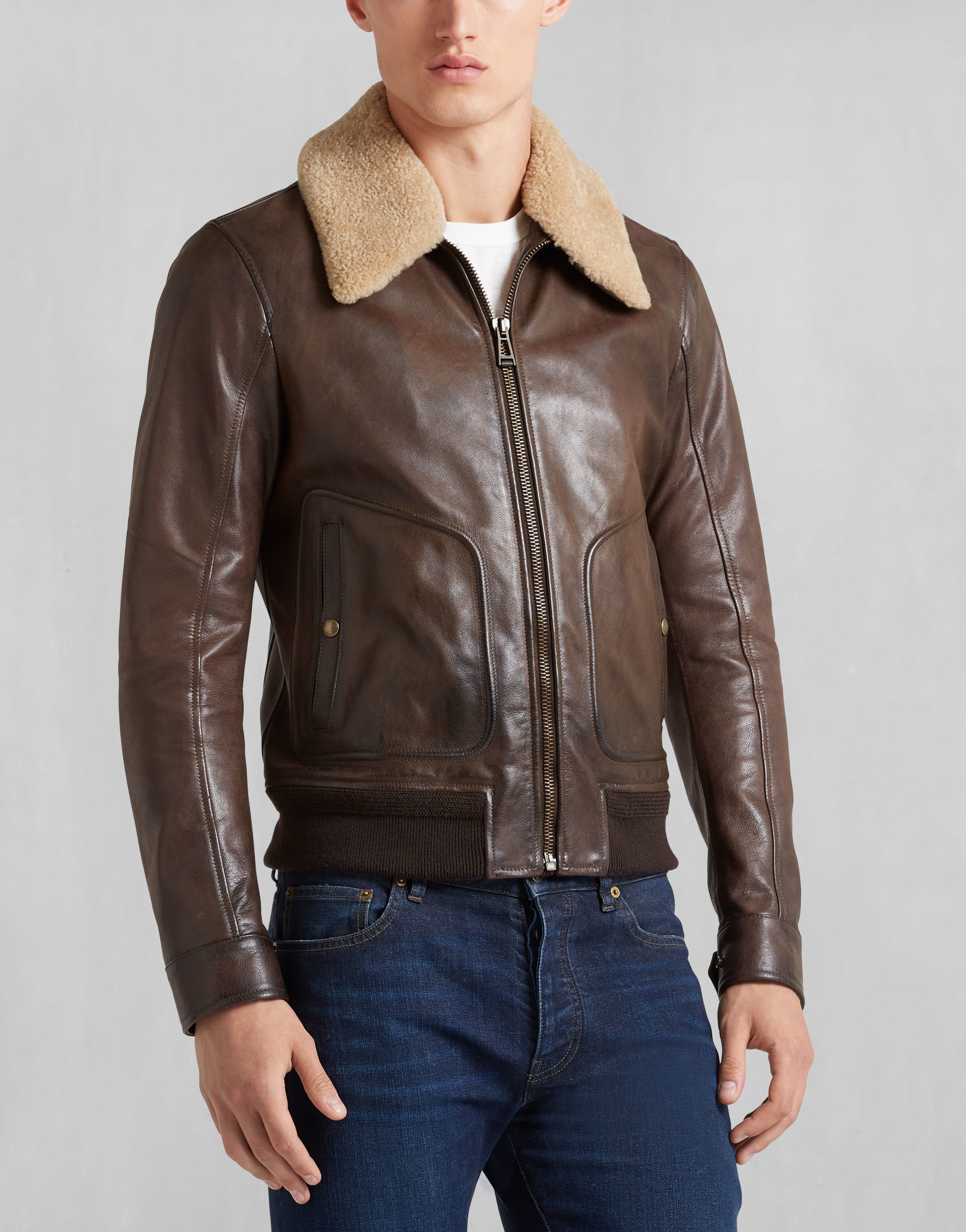 Belstaff Panther Waxed-Leather Jacket in Black/Brown (Brown) for Men - Lyst