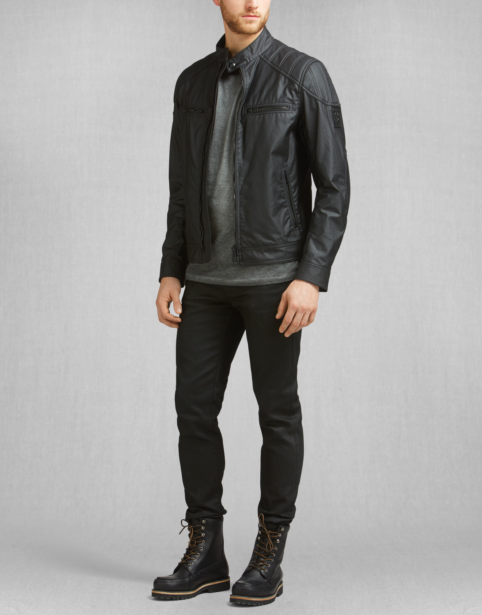 Belstaff Cotton Linford Blouson Jacket in Black for Men - Lyst
