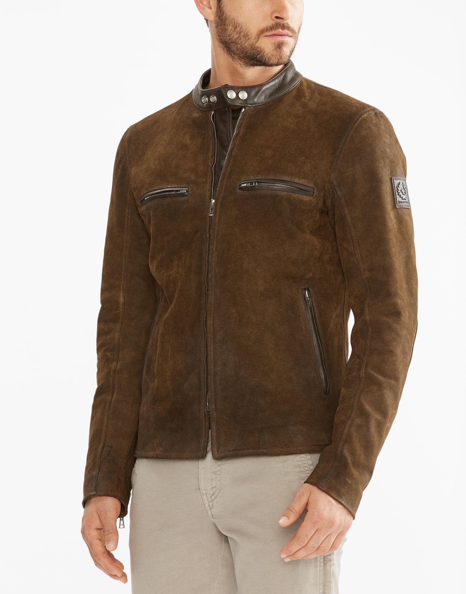 Belstaff Suede Landrake Blouson Jacket in Pale Brown (Brown) for Men - Lyst