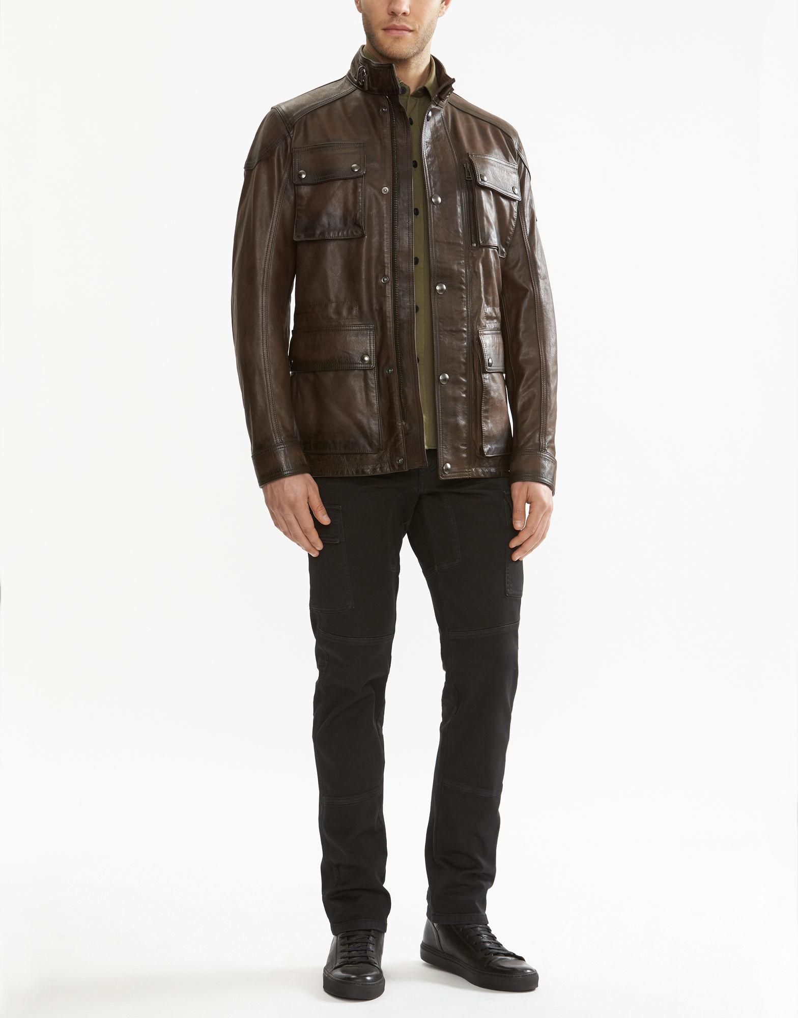 Belstaff Leather Trialmaster 2015 Jacket in Black Brown (Brown) for Men -  Lyst