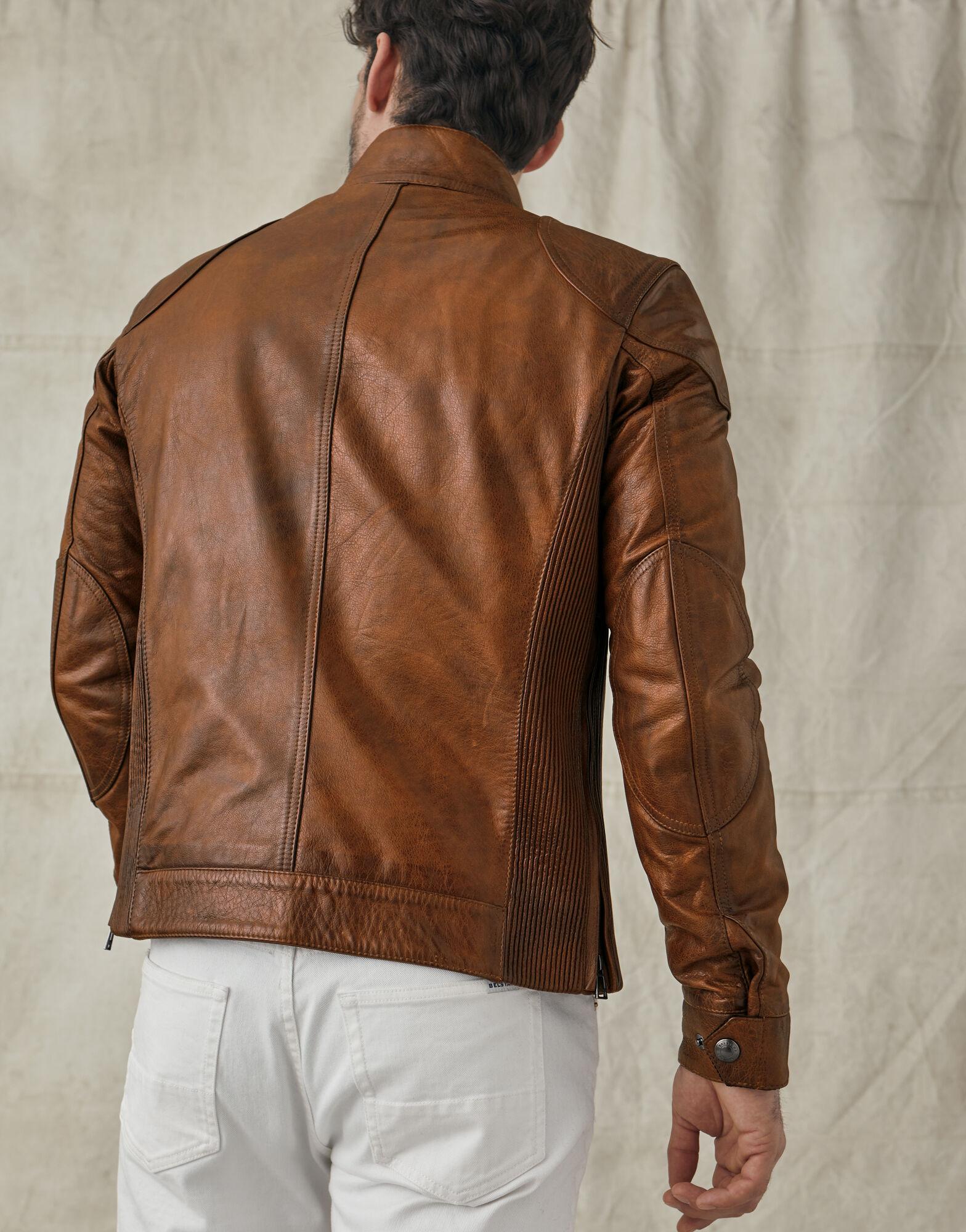 Belstaff Gangster 2.0 Leather Jacket in Brown for Men | Lyst