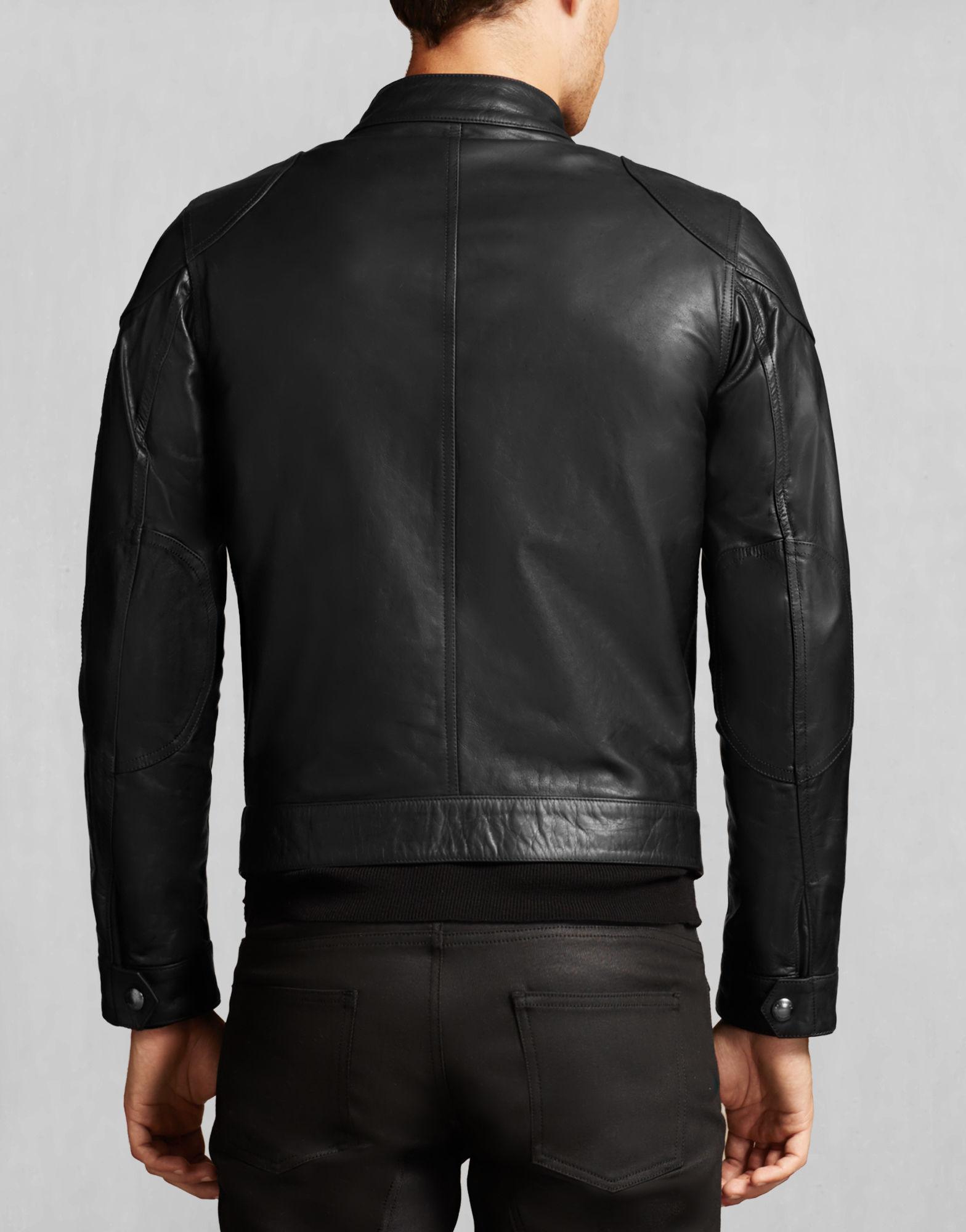Belstaff Olivers Mount Blouson In Waxed Leather in Black for Men | Lyst