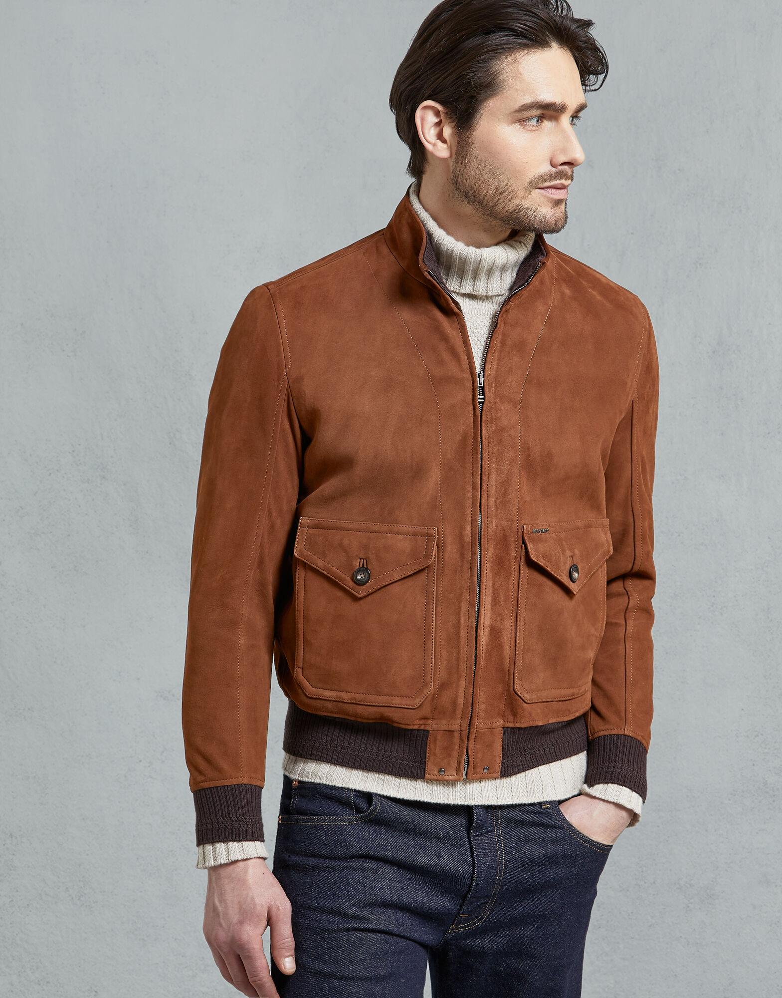 Belstaff Hughes Leather Jacket in Chestnut (Brown) for Men | Lyst