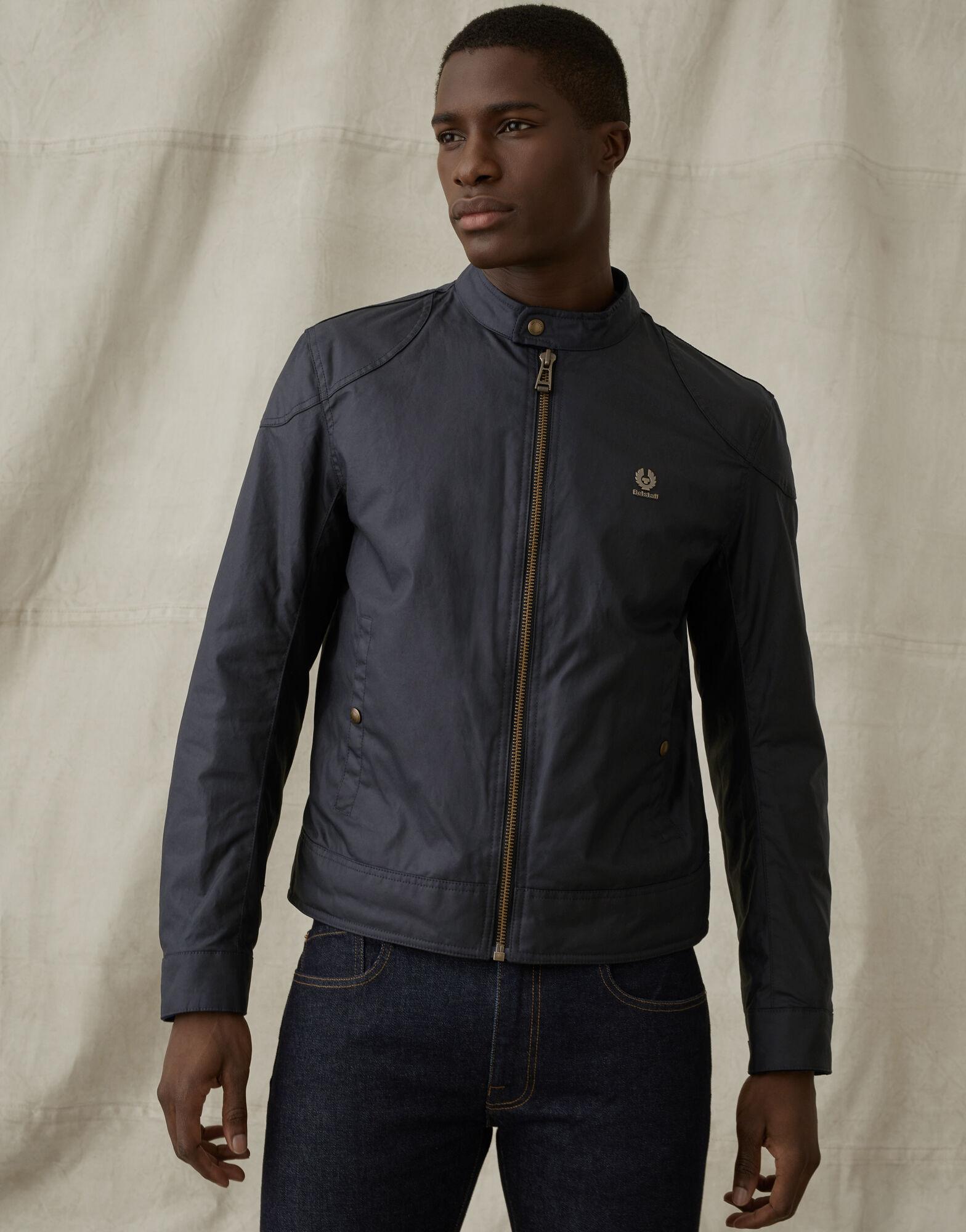 Belstaff Kelland Waxed Cotton Jacket in Navy (Blue) for Men | Lyst