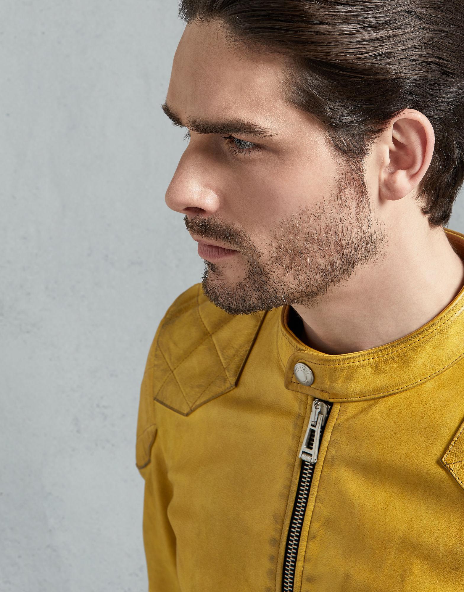Belstaff Outlaw Leather Jacket in Yellow for Men Lyst UK