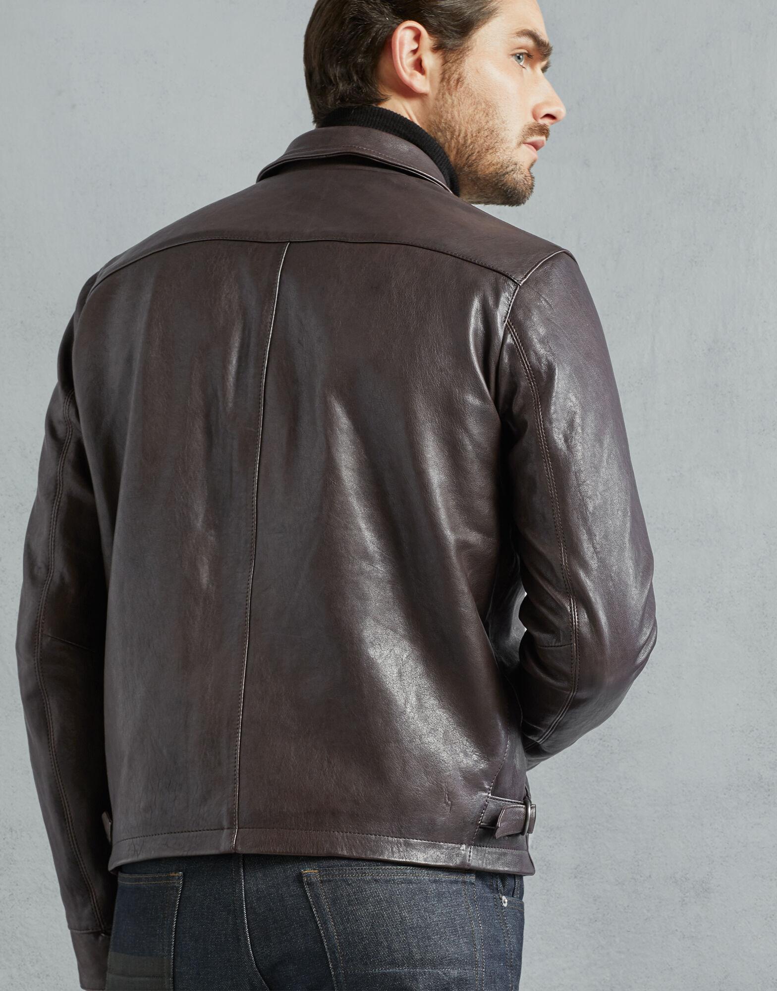Belstaff Synthetic Cooper Leather Jacket in Brown for Men | Lyst