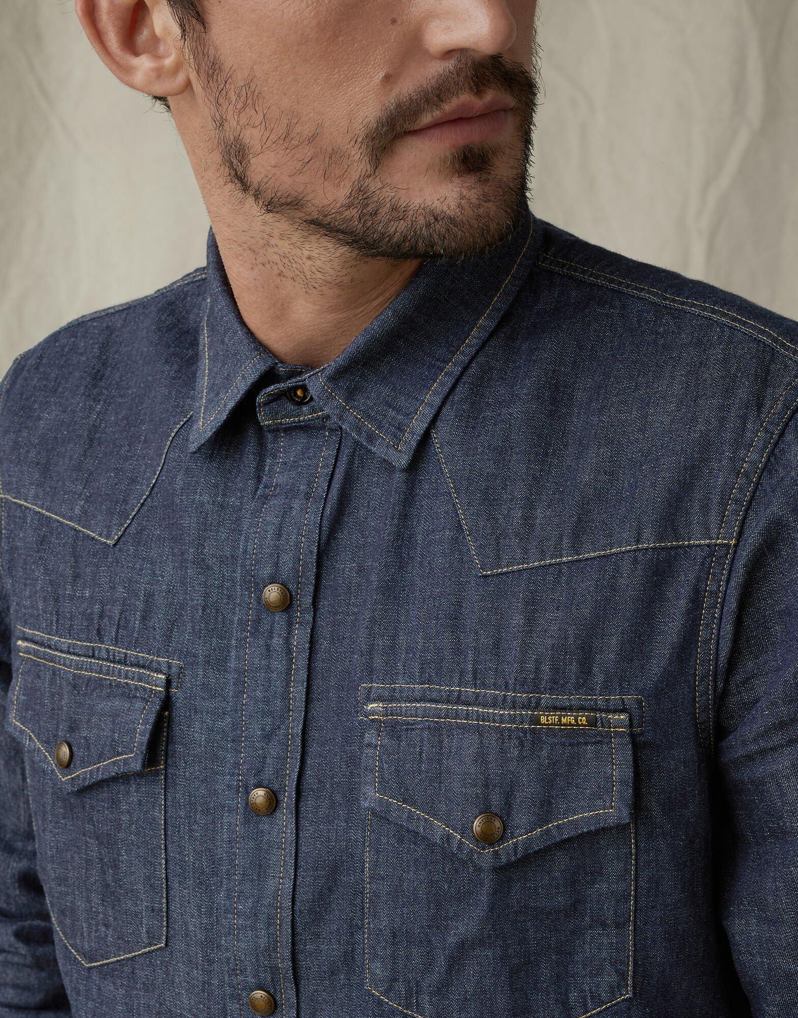 Belstaff Western Denim Shirt in Blue for Men | Lyst