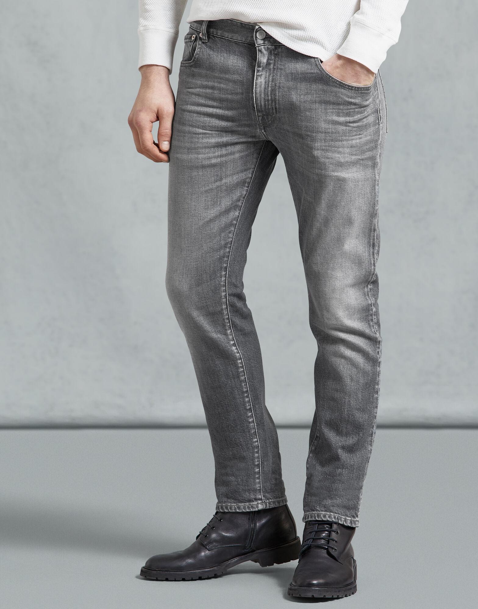 Belstaff Denim Longton Washed Grey Slim Jeans in Gray for Men - Lyst