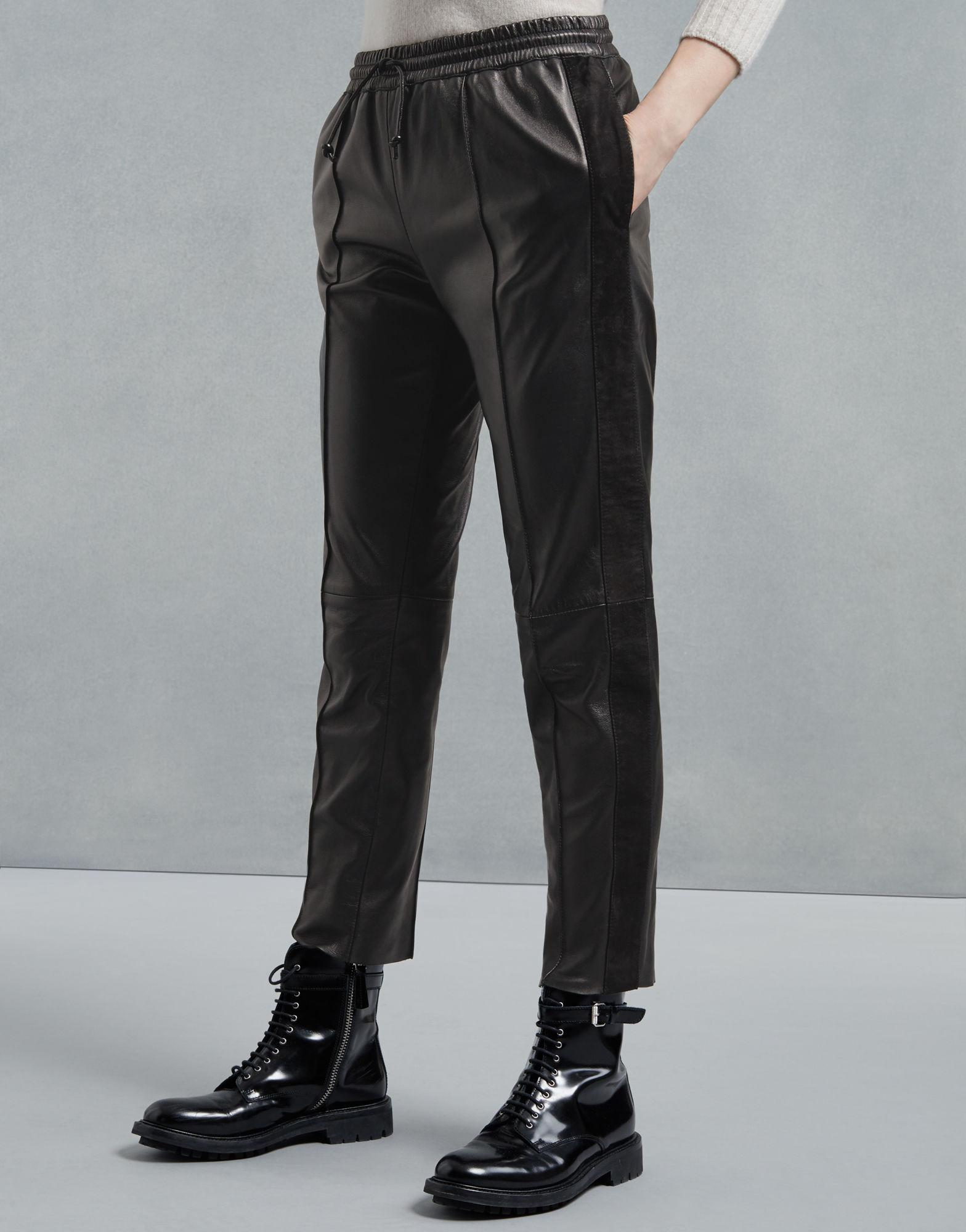 Belstaff Enid Leather Trousers in Black - Lyst