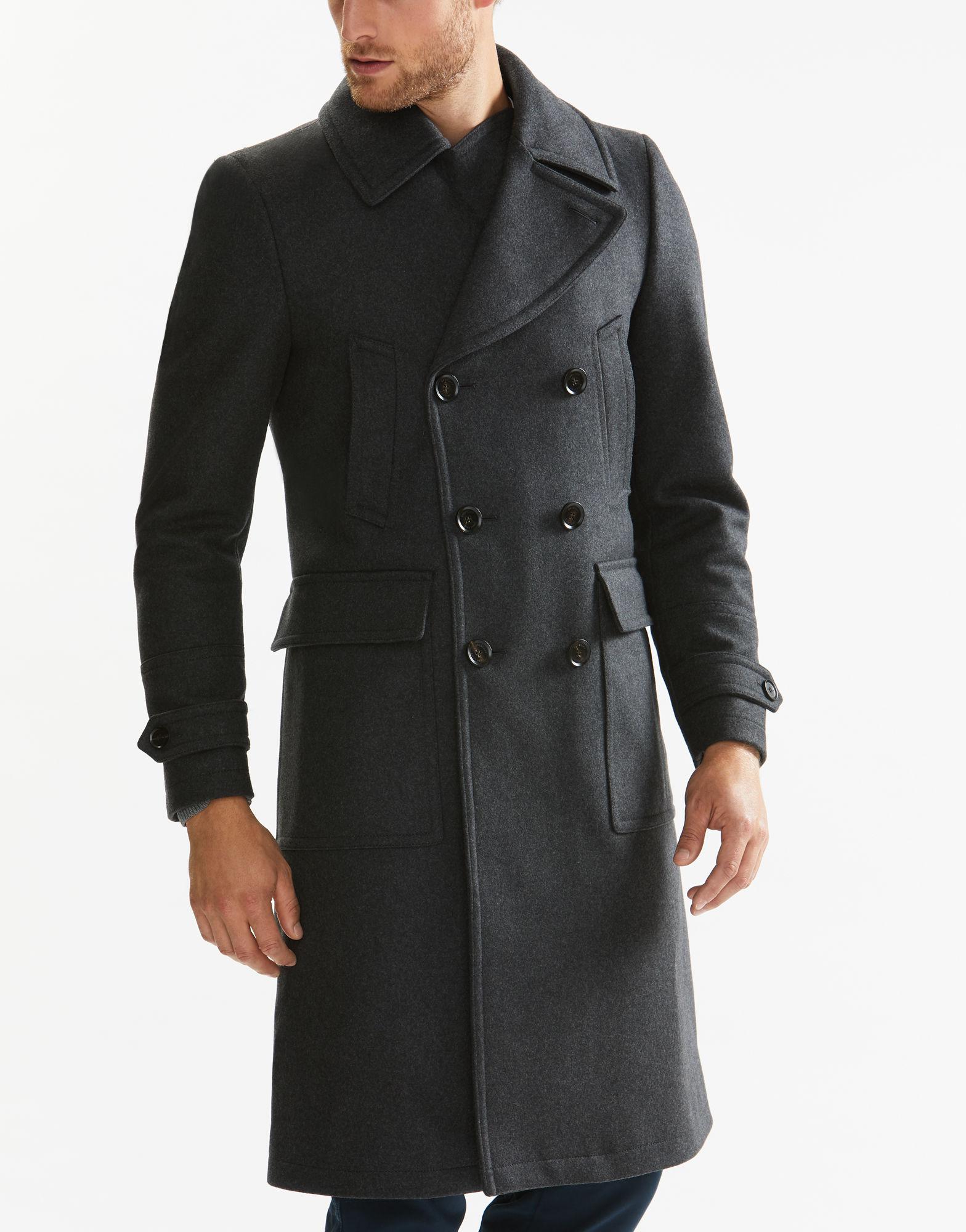 Belstaff Wool New Milford Coat in Heather Grey Melange (Grey) for Men ...