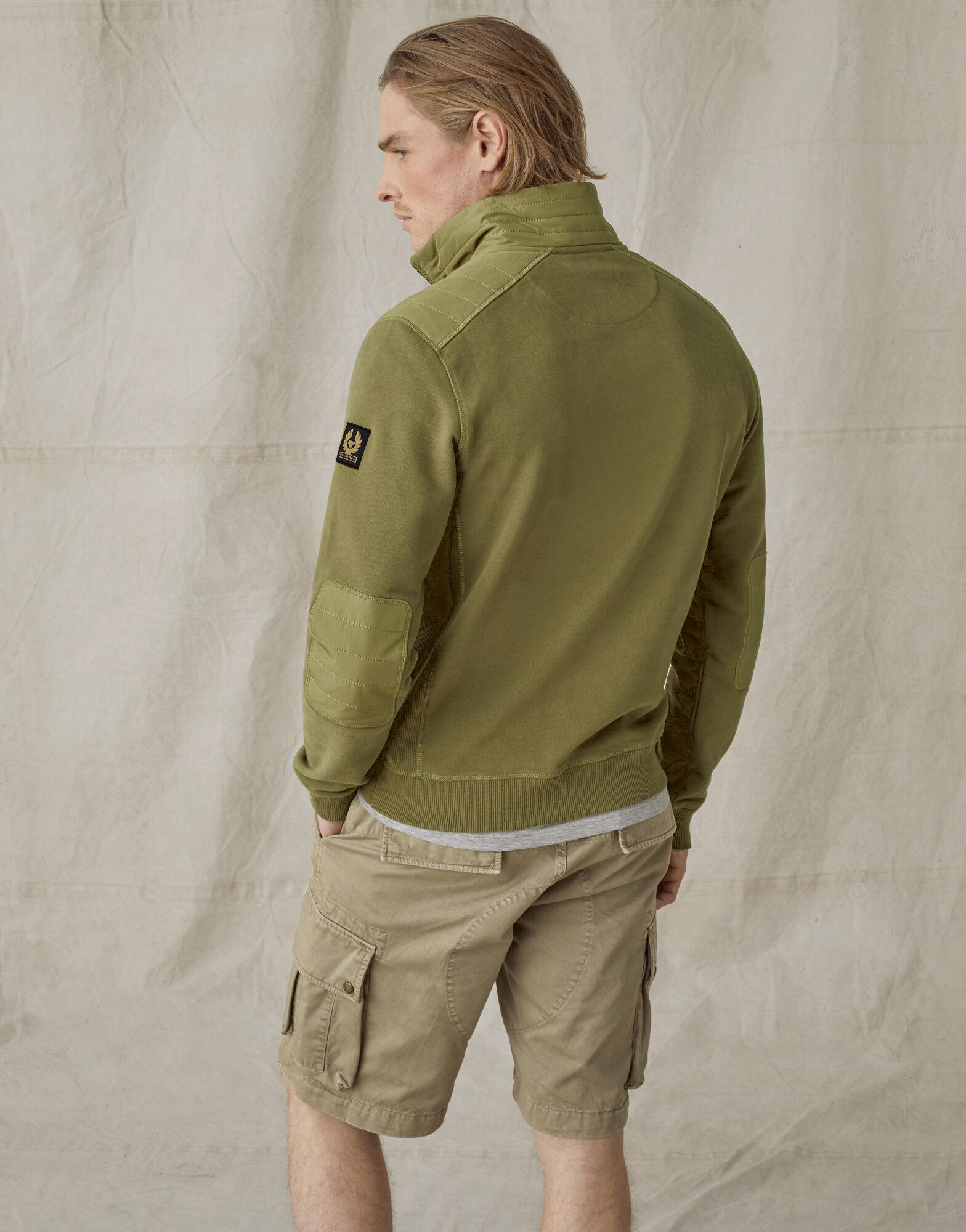 Belstaff Jaxon Quarter Zip Sweatshirt in Green for Men Lyst