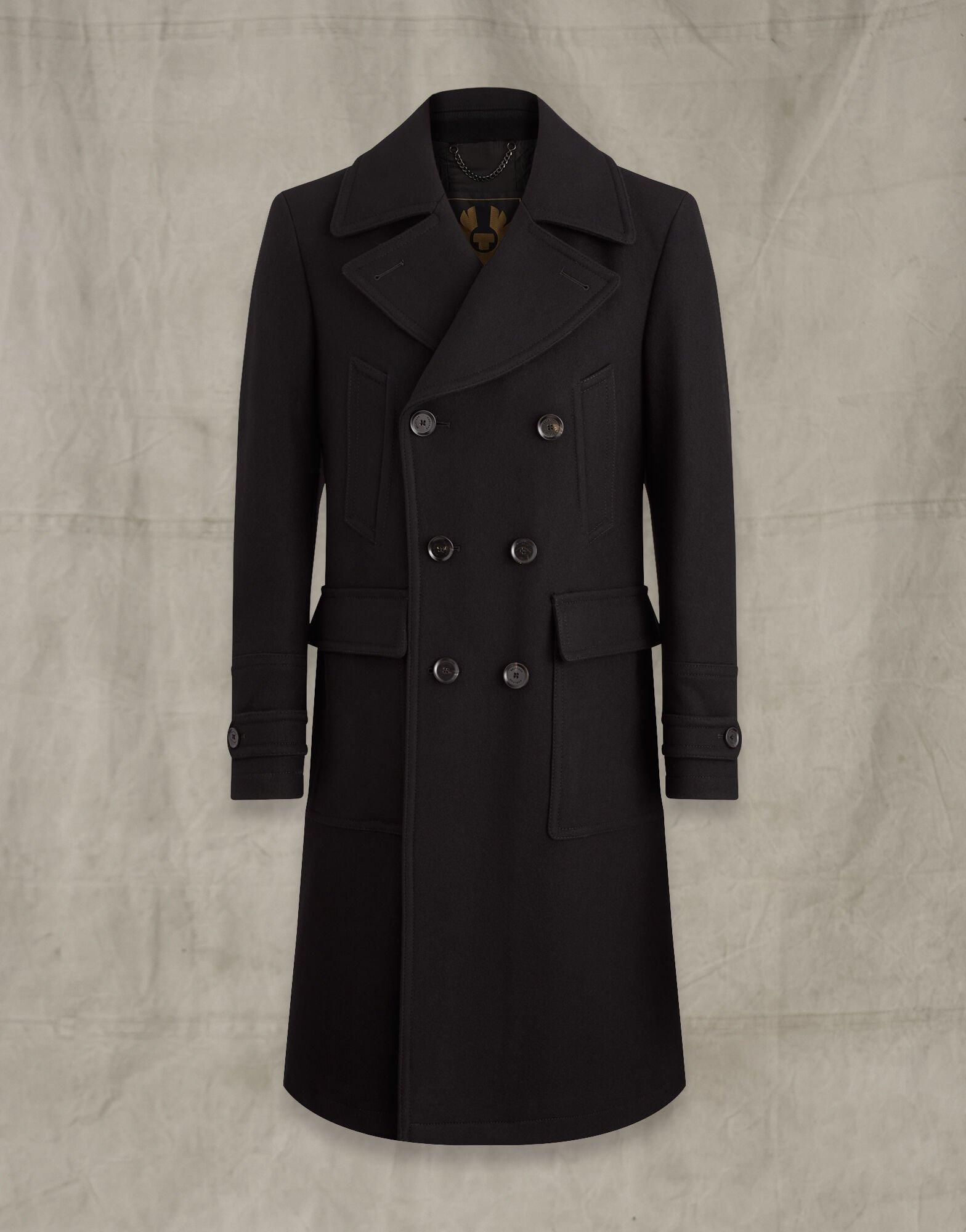Belstaff Wool Milford Coat in Black for Men - Lyst