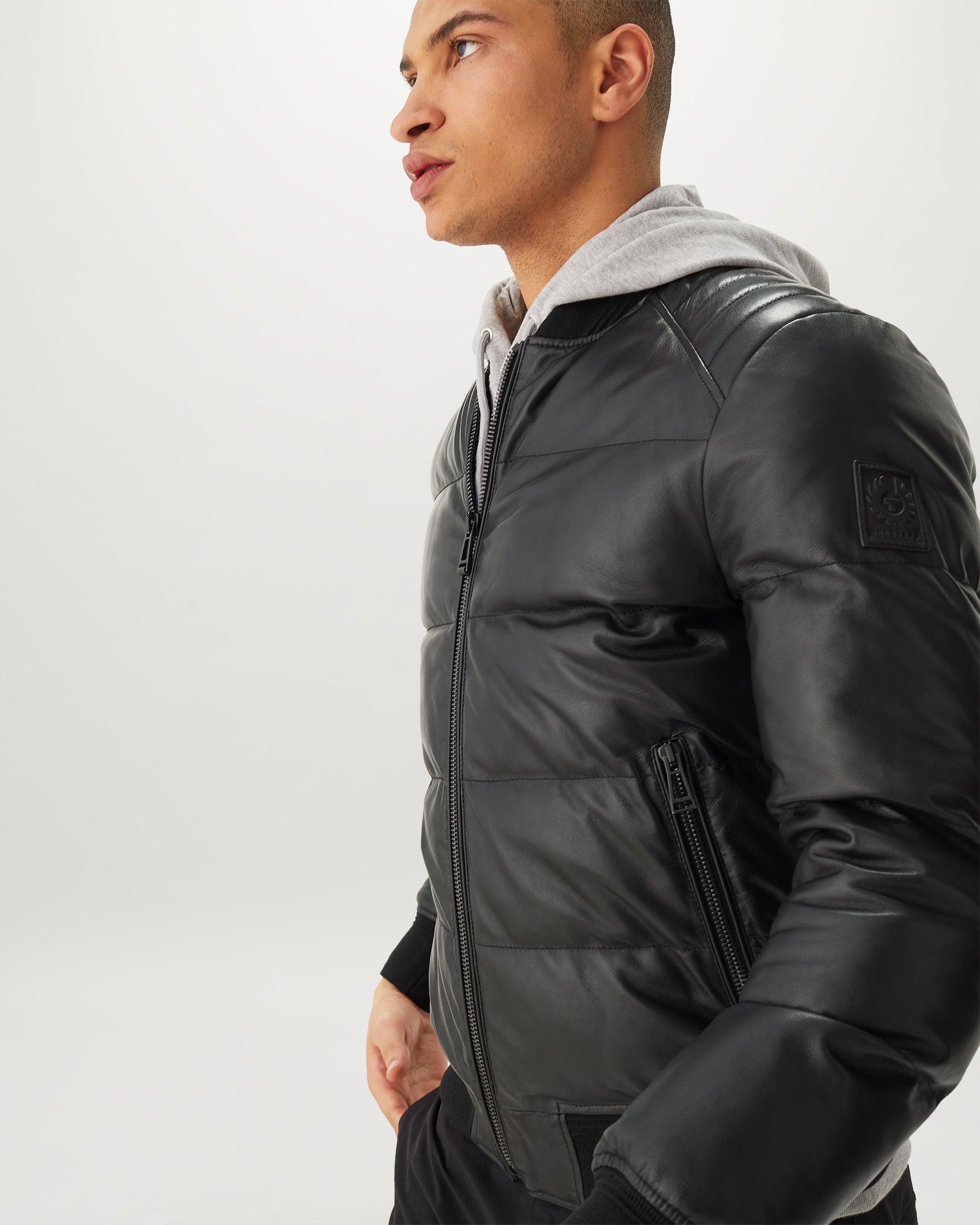 Belstaff Leather Radial Jacket in Black (Gray) for Men | Lyst