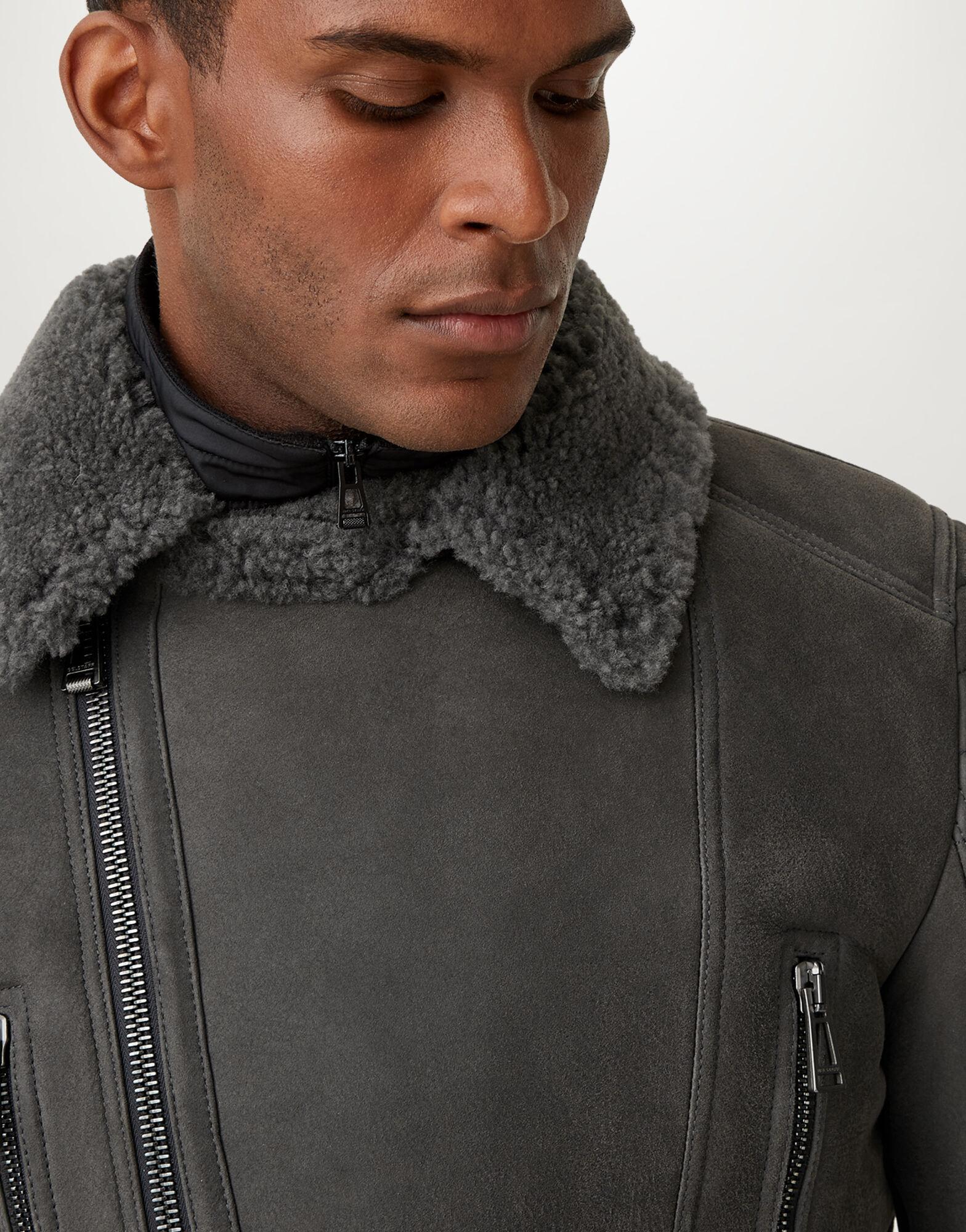 Belstaff Fraser Shearling Jacket in Gray for Men | Lyst