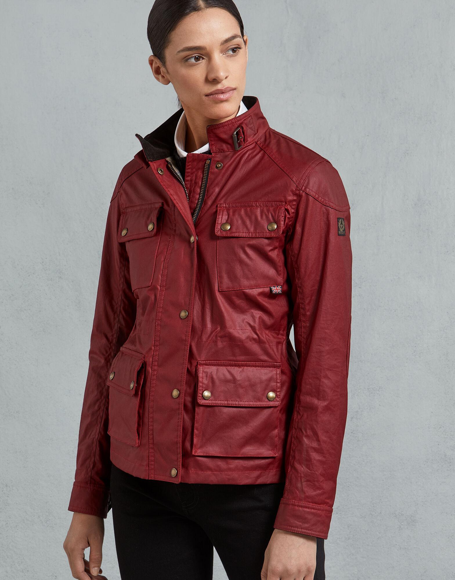 Belstaff Cotton Fieldmaster Waxed Jacket in Racing Red (Red) Lyst
