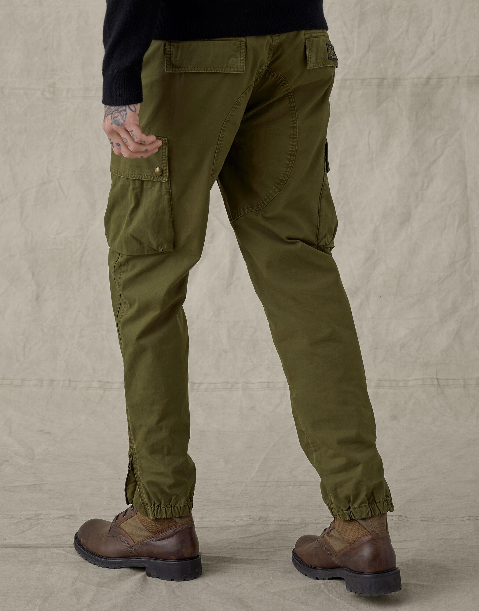 Belstaff Trialmaster Cargo Cotton Trousers in Green for Men | Lyst