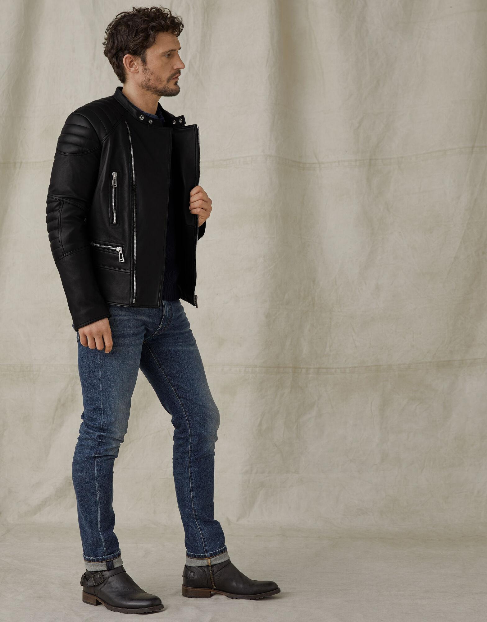 Belstaff Sidney Leather Jacket in Black for Men | Lyst