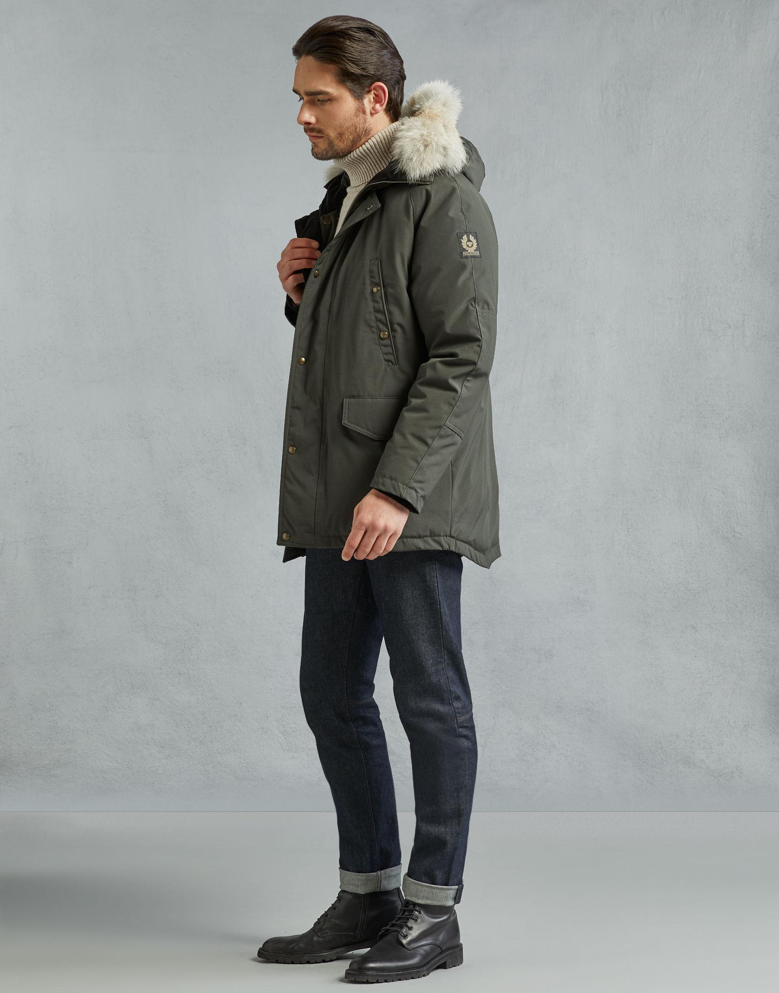 Belstaff Synthetic Meadwell Parka With Fur for Men - Lyst