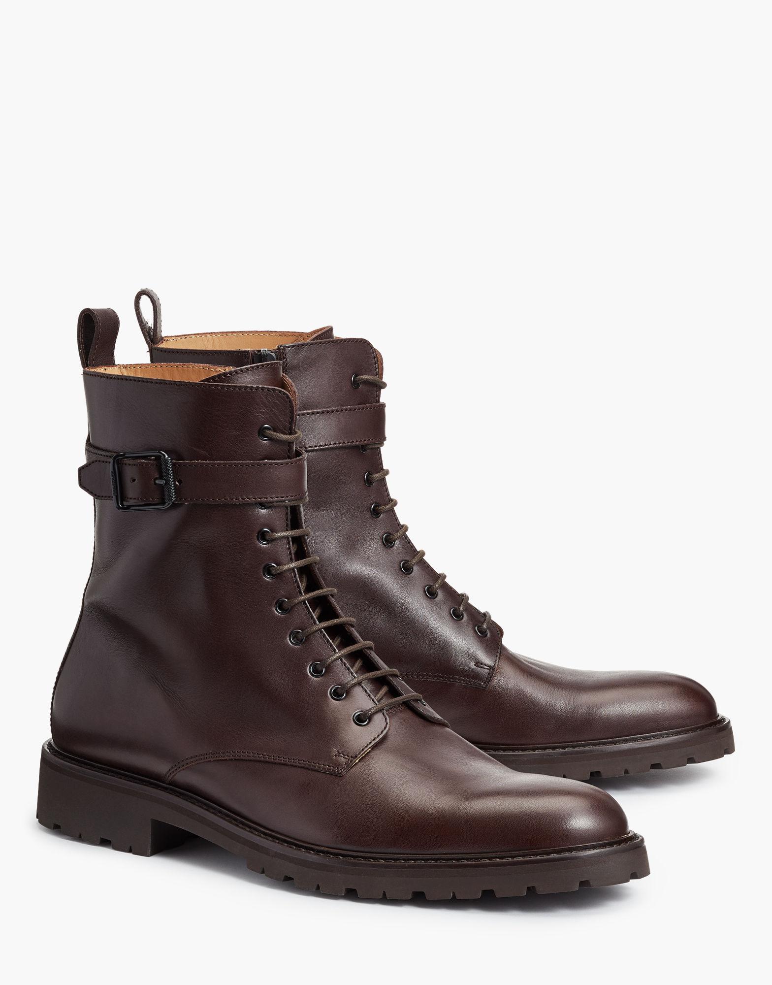 Belstaff Leather Paddington Boots in Dark Brown (Brown) for Men - Lyst