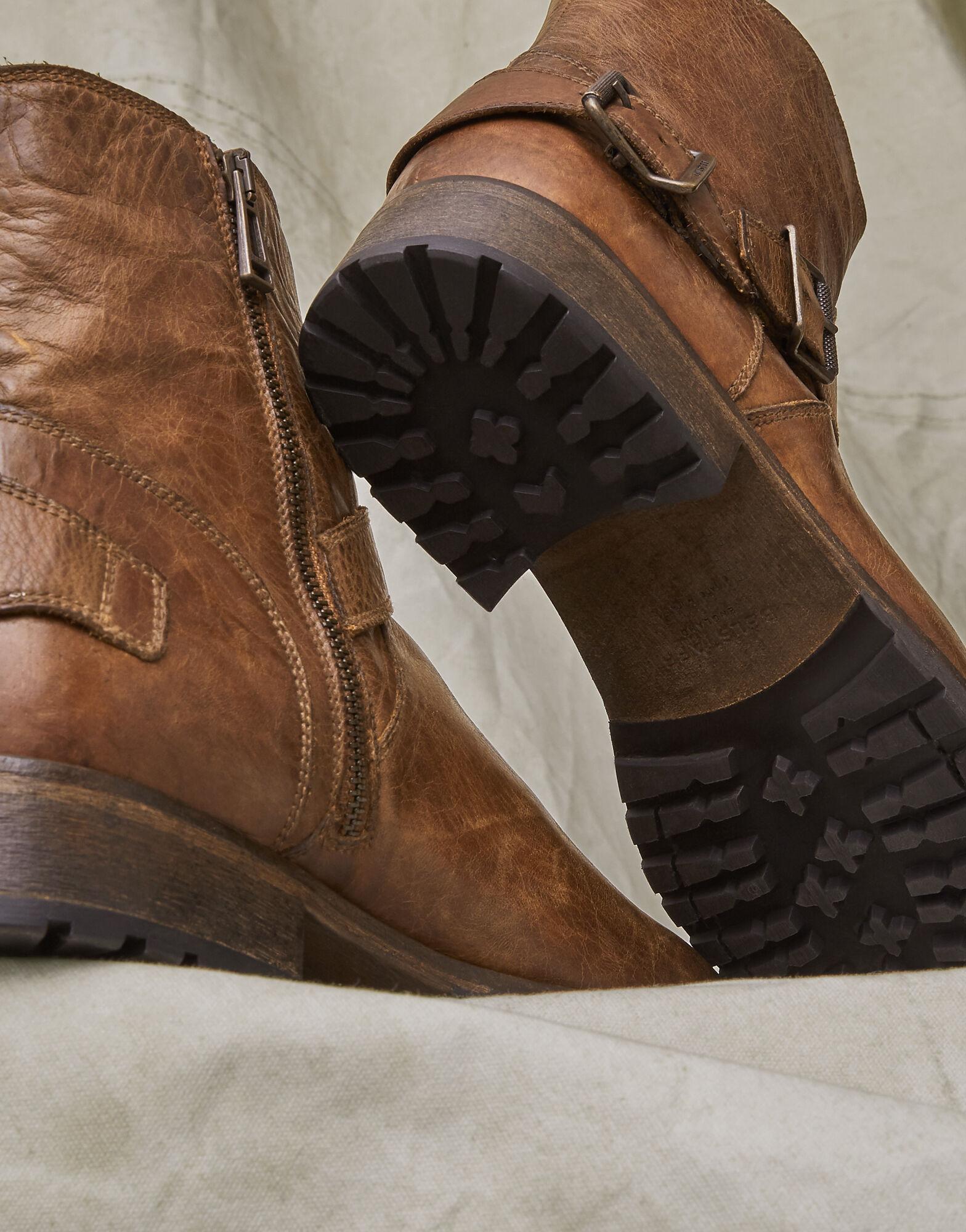 Belstaff Trialmaster Leather Boots in Cognac (Brown) for Men | Lyst