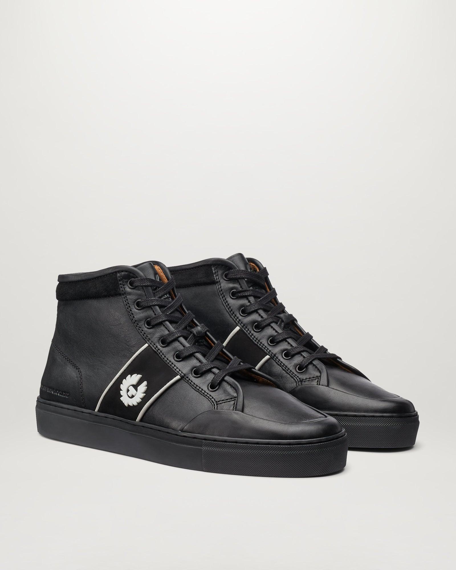 Belstaff Phoenix High Top Sneakers in Black for Men Lyst UK