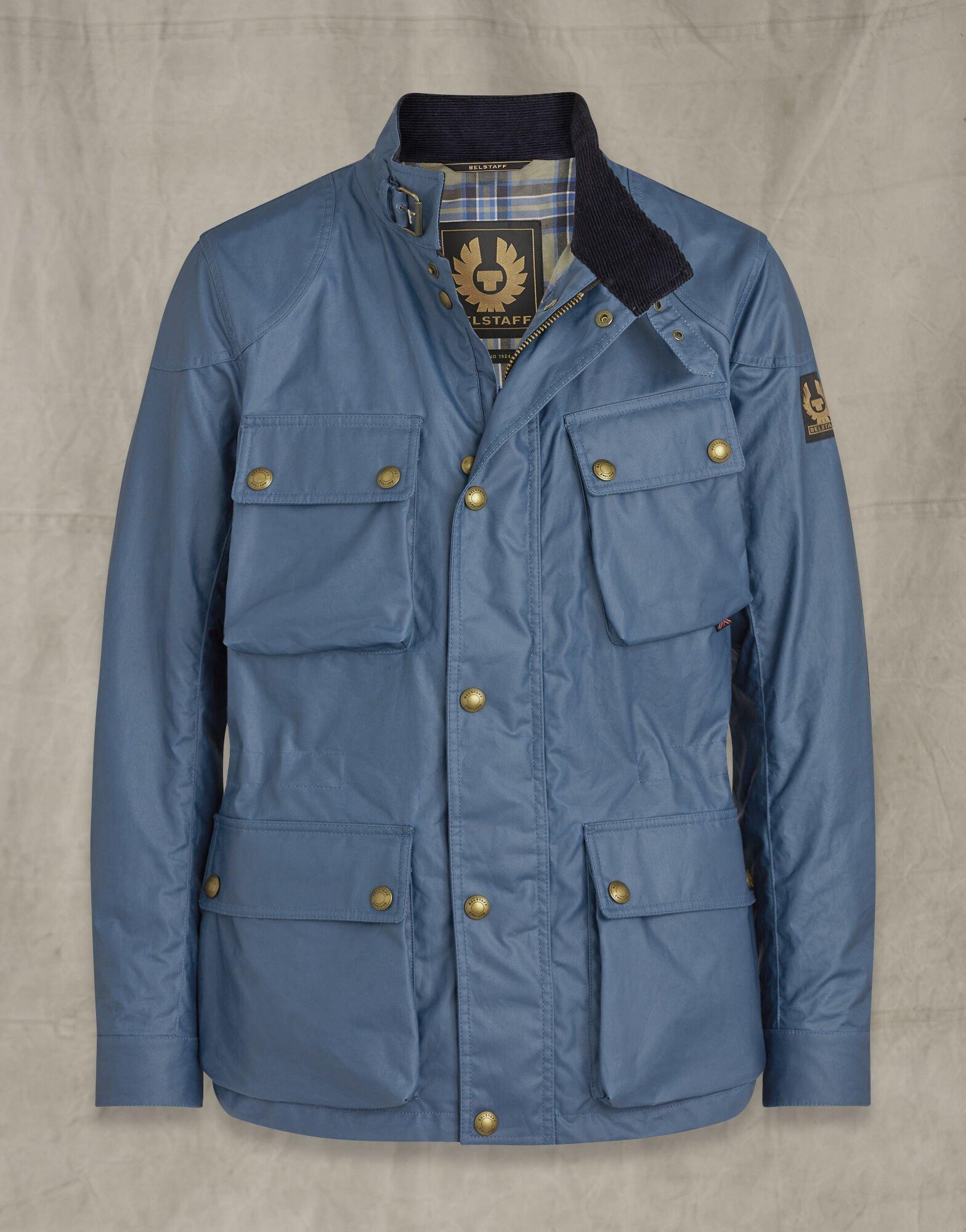 Belstaff Fieldmaster Waxed Cotton Jacket in Blue for Men Lyst