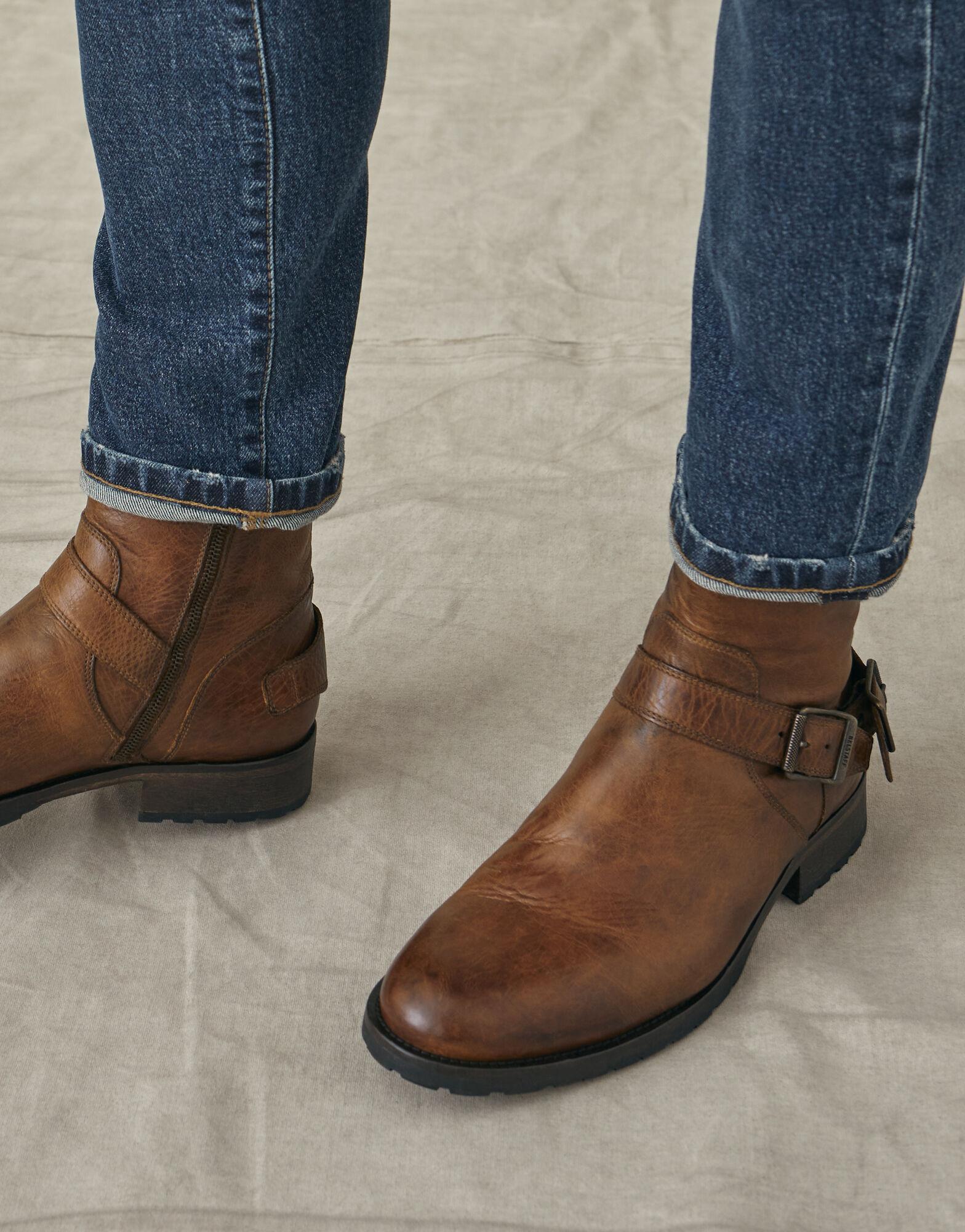 Belstaff Trialmaster Leather Boots in Cognac (Brown) for Men Lyst