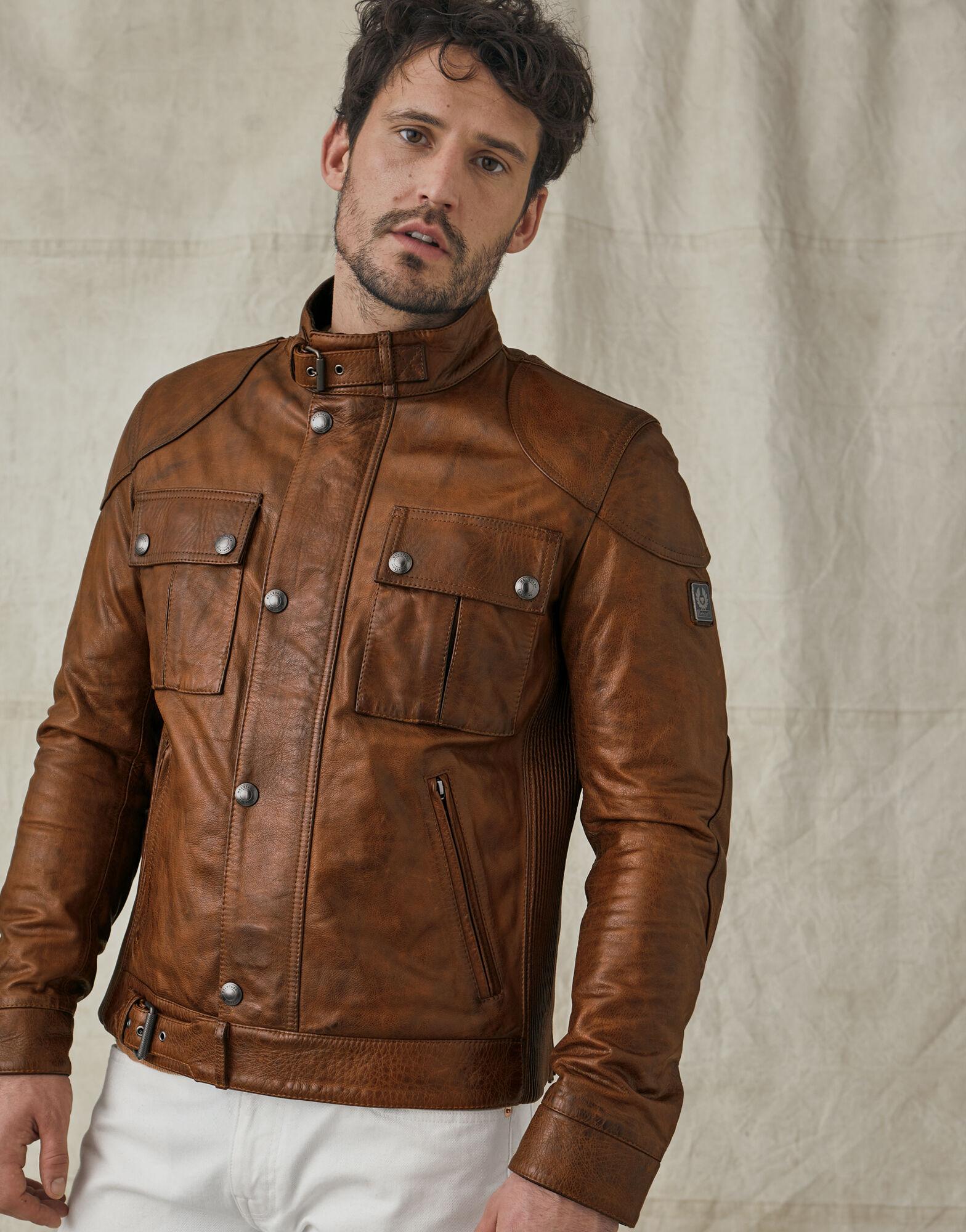 Belstaff Gangster 2.0 Leather Jacket in Cognac (Brown) for Men - Lyst