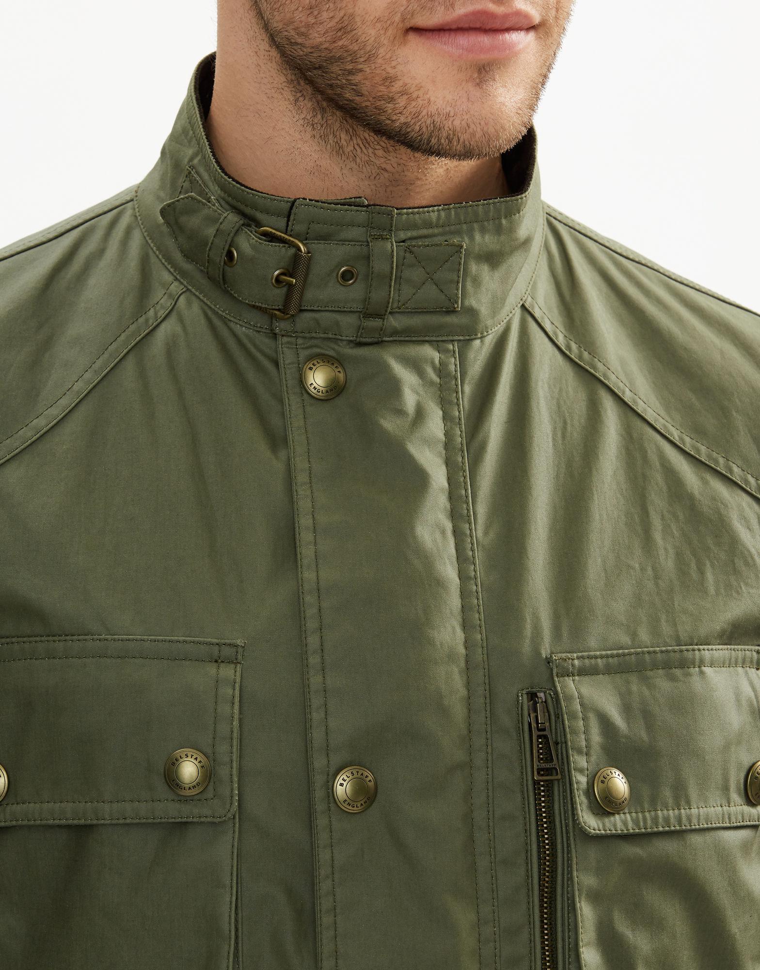 Belstaff Cotton Trialmaster Jacket in Green for Men - Lyst